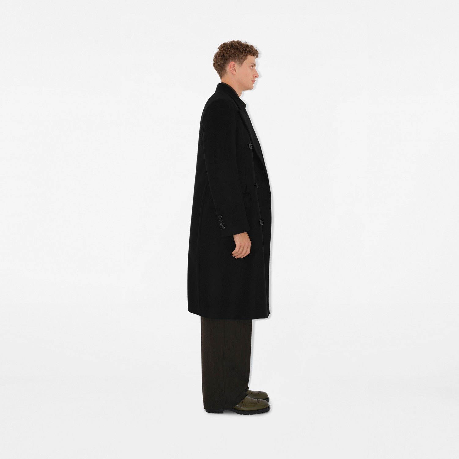 Cashmere Tailored Coat - Black