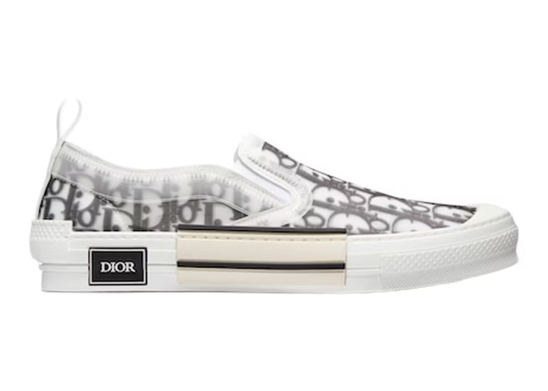 Dior B23 Slip On 'Black White Dior Oblique Canvas'