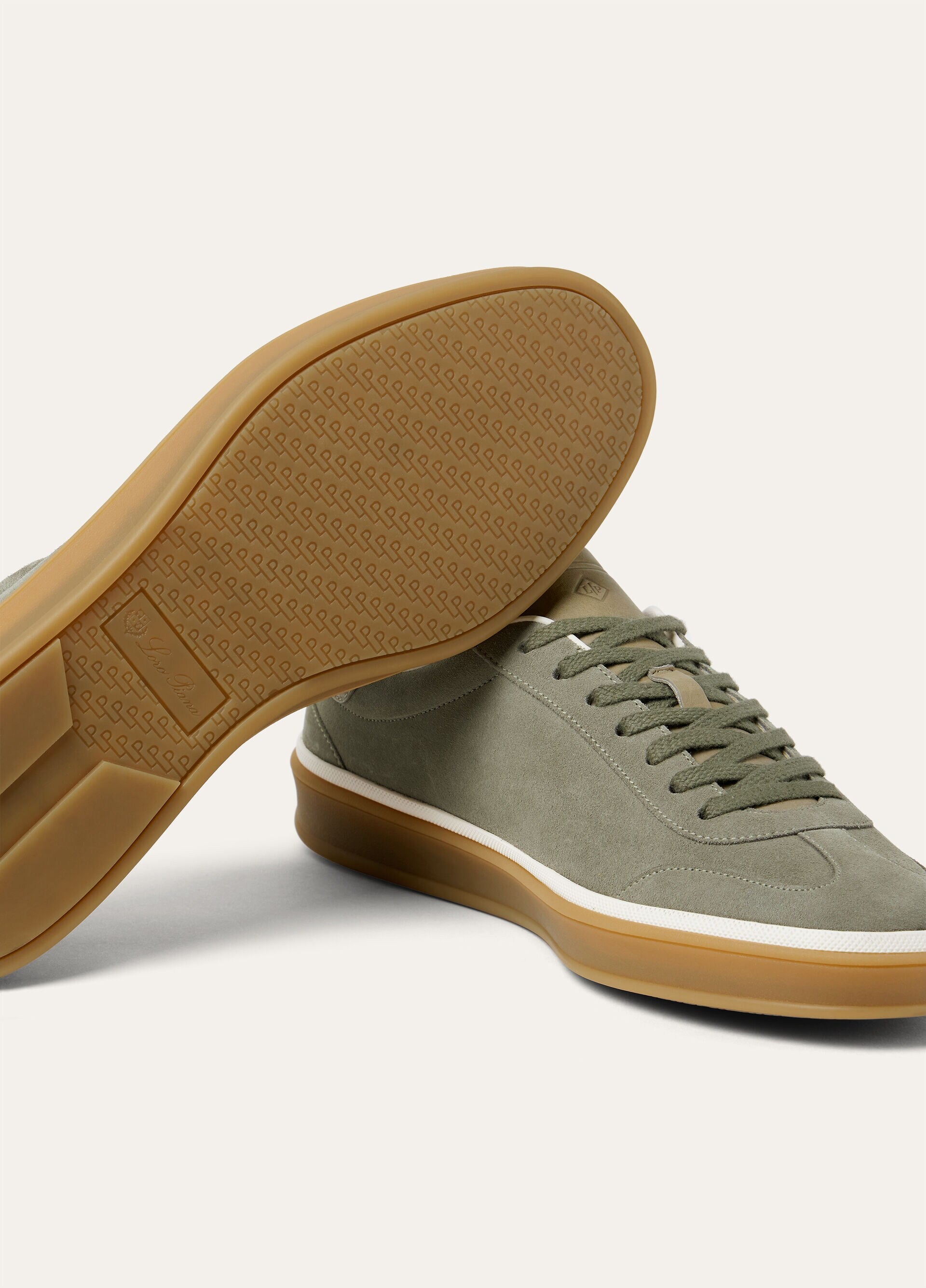 Tennis Walk Sneaker Suede Calf Split Army Gray