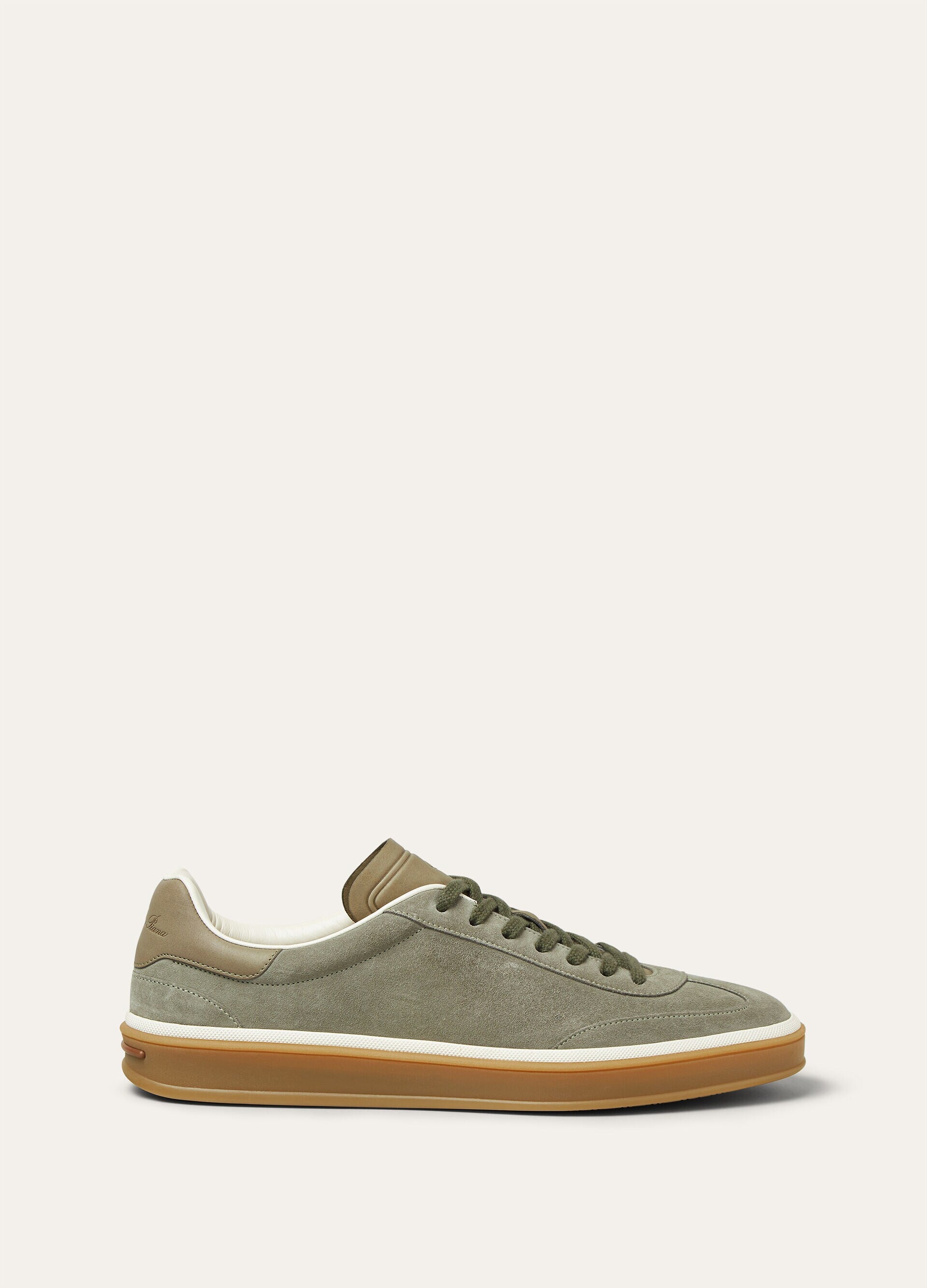 Tennis Walk Sneaker Suede Calf Split Army Gray