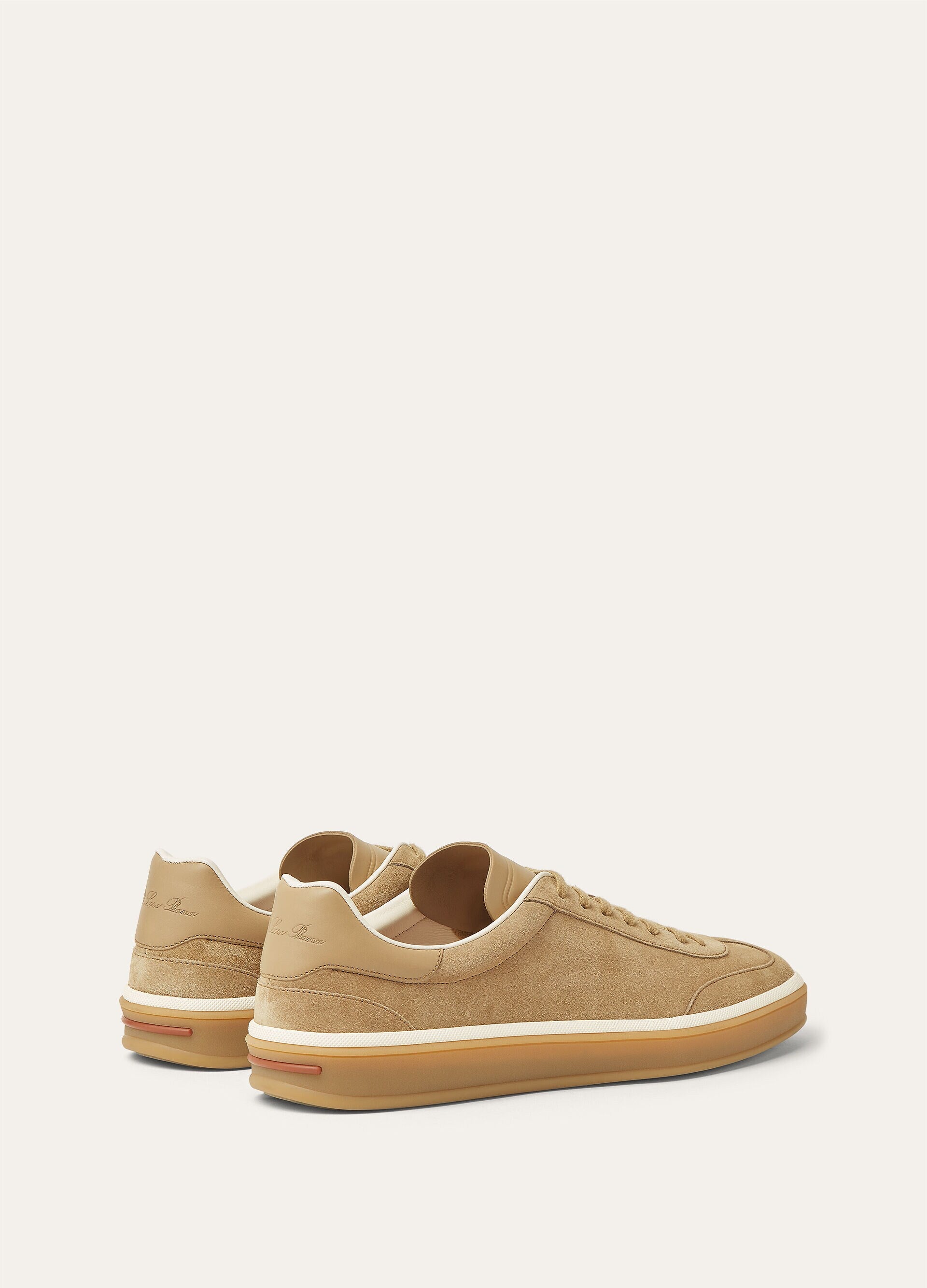Tennis Walk Sneaker Suede Calf Split Light Wood Smoke
