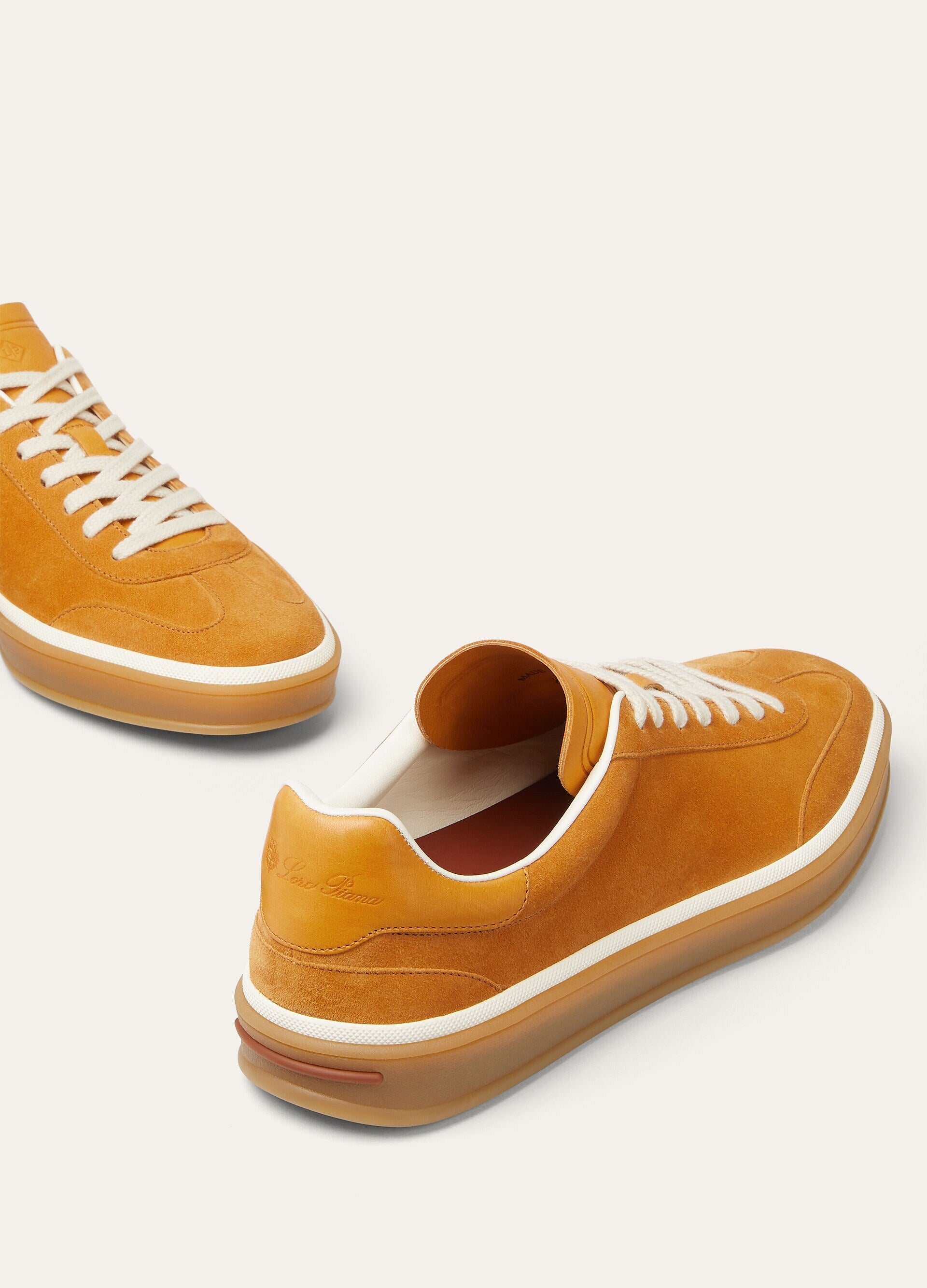 Tennis Walk Sneaker Suede Calf Split 70's Orange