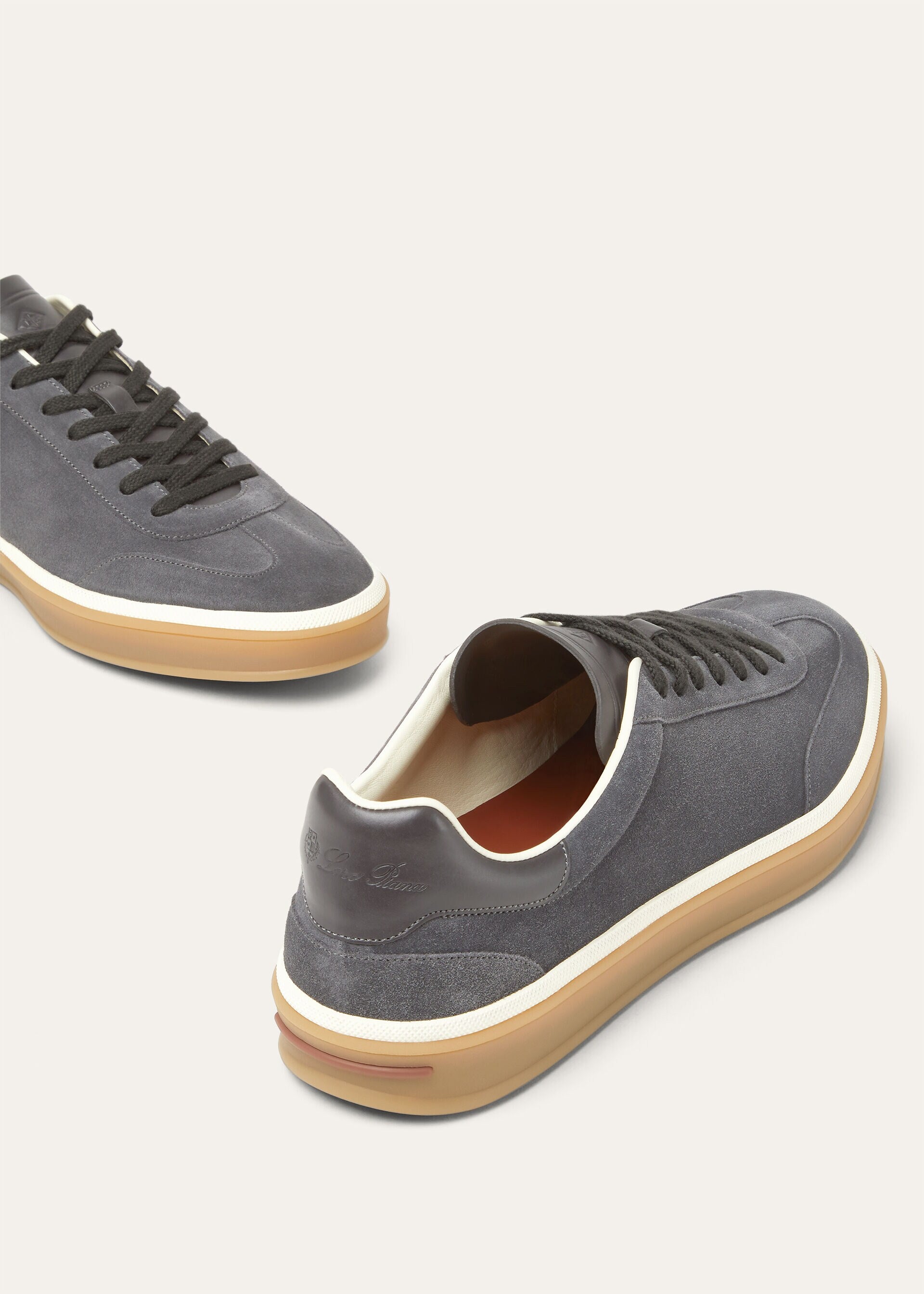 Tennis Walk Sneaker Suede Calf Split Obsidian Grey
