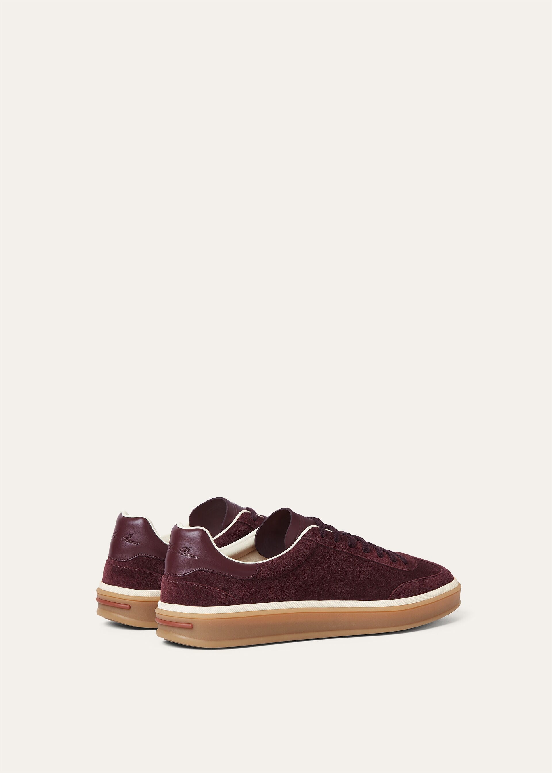 Tennis Walk Sneaker Suede Calf Split Very Dark Maroon