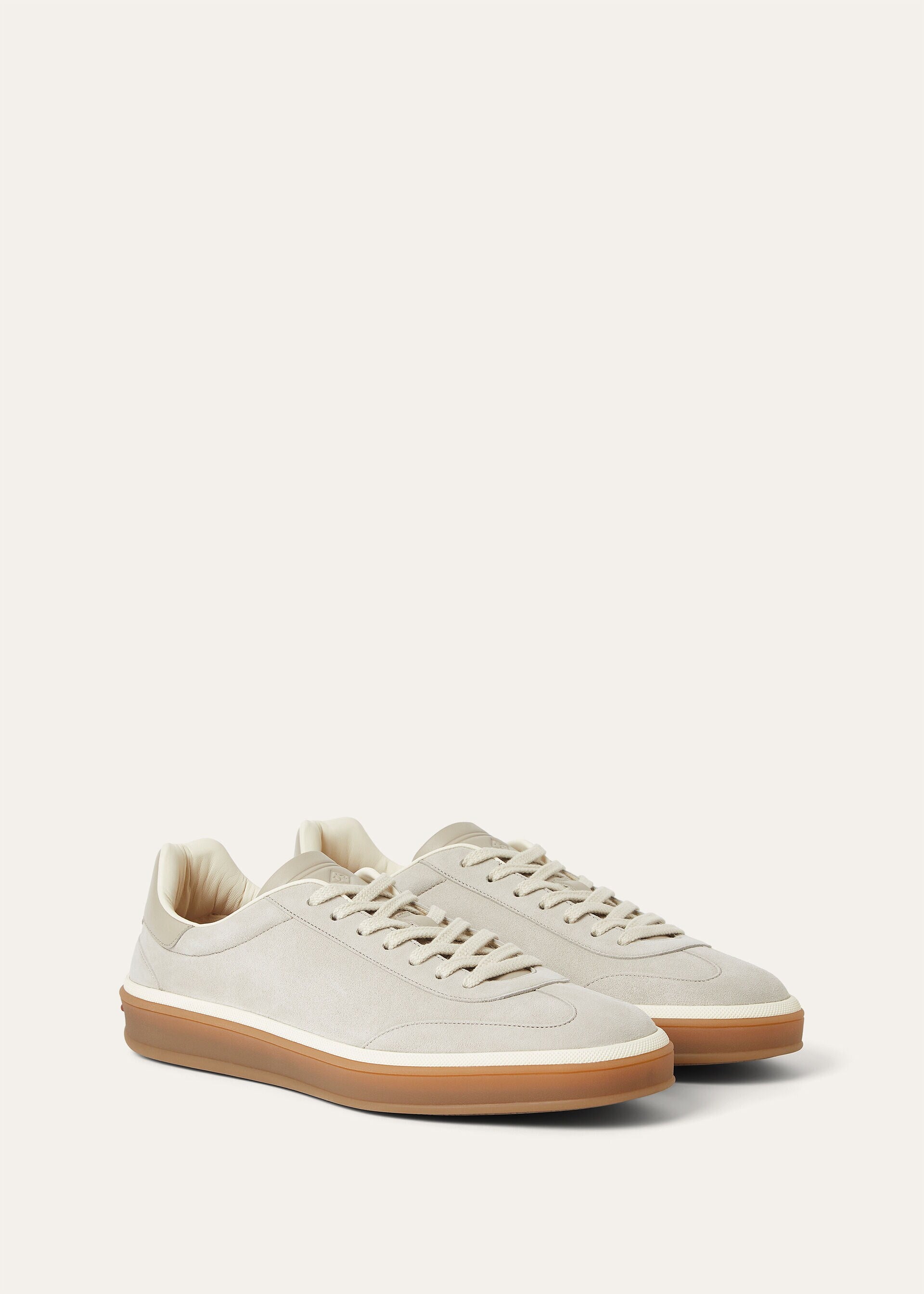 Tennis Walk Sneaker Suede Calf Split Pearl Powder