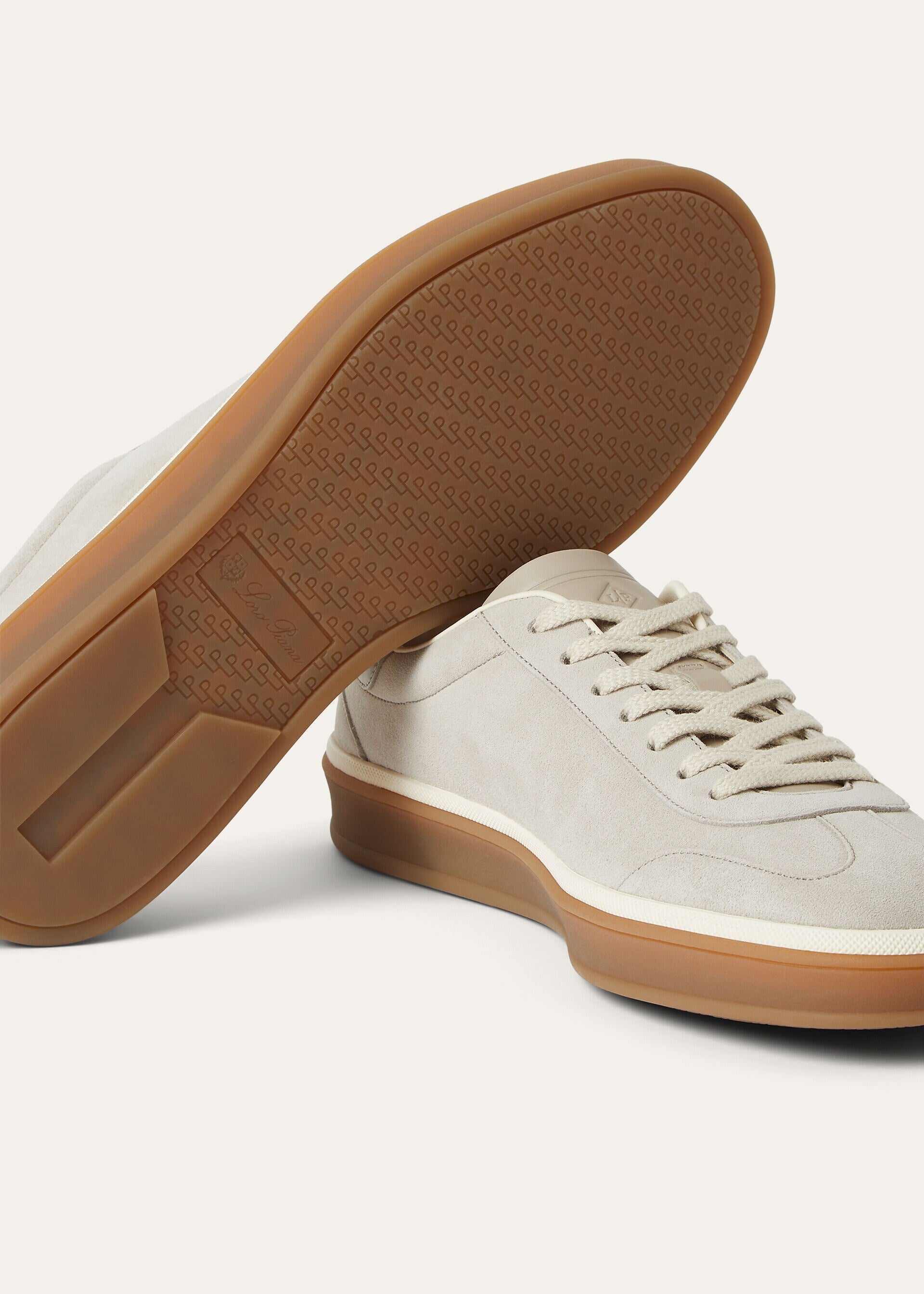 Tennis Walk Sneaker Suede Calf Split Pearl Powder
