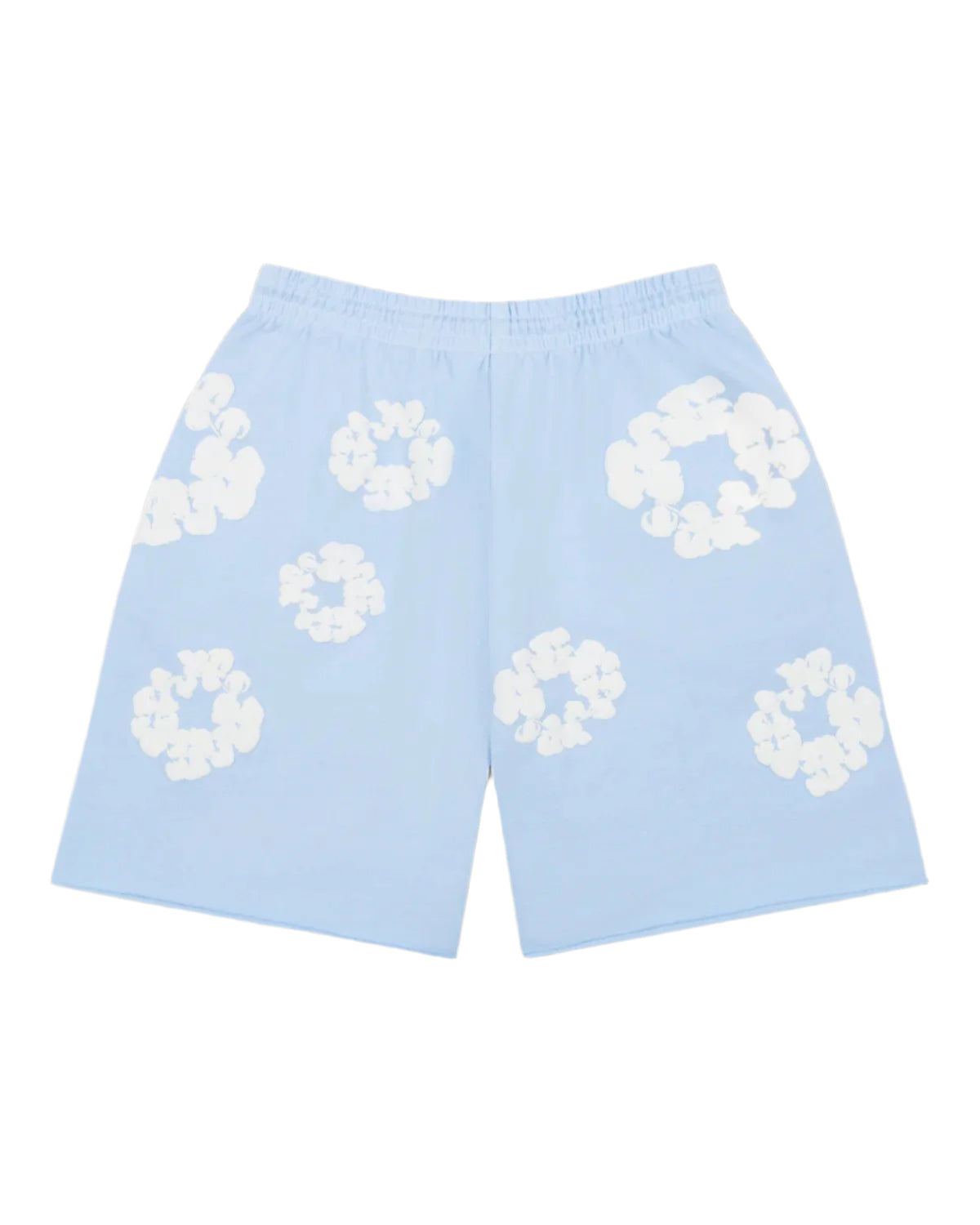 The Cotton Wreath Sweat Shorts Powder Blue Blue