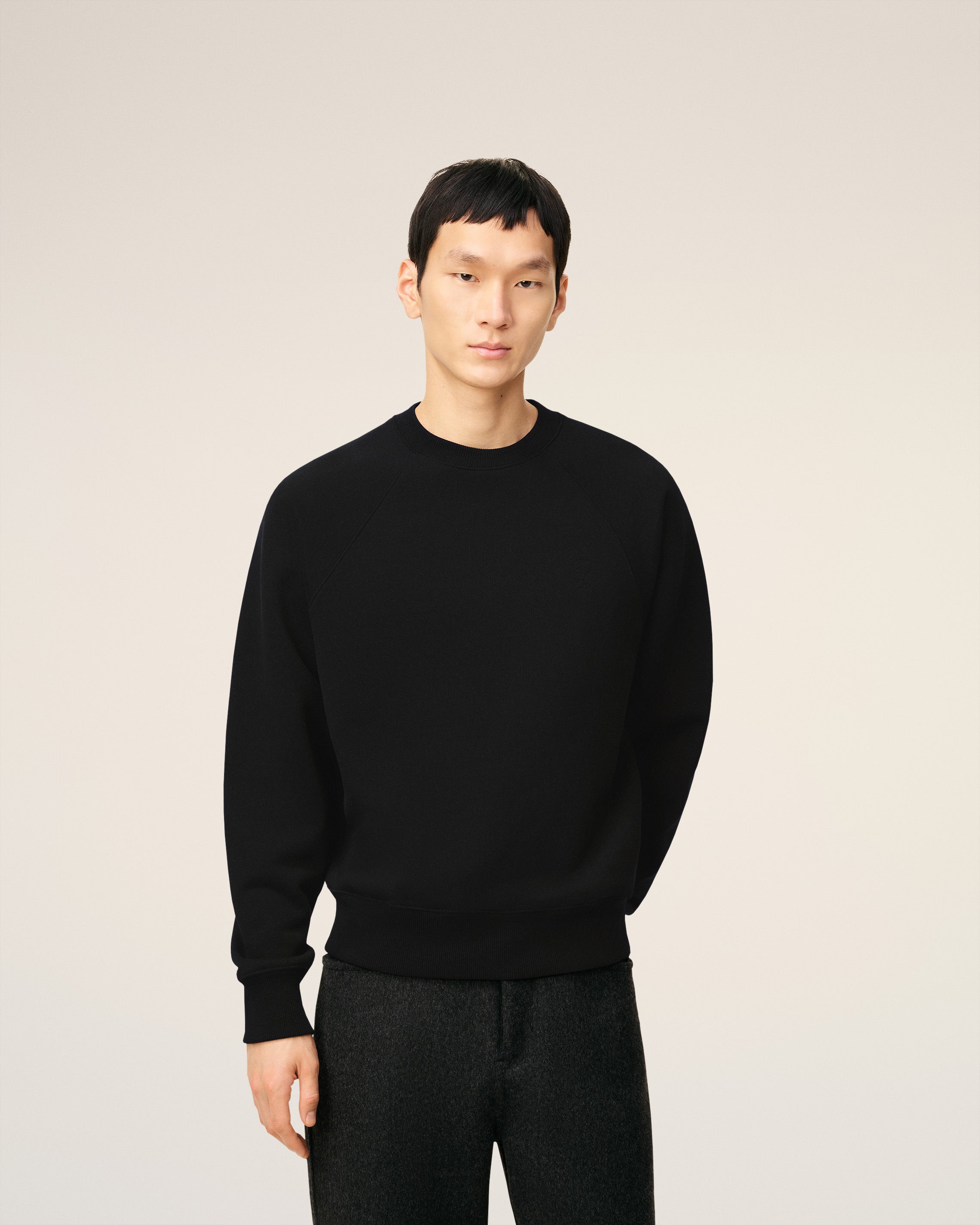 Black Cotton Ami De Coeur Sweatshirt BLACK