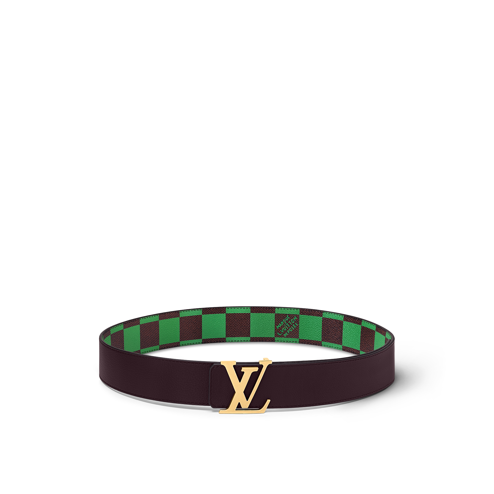 LV Initiales 40mm Reversible Belt Damier Other - Green