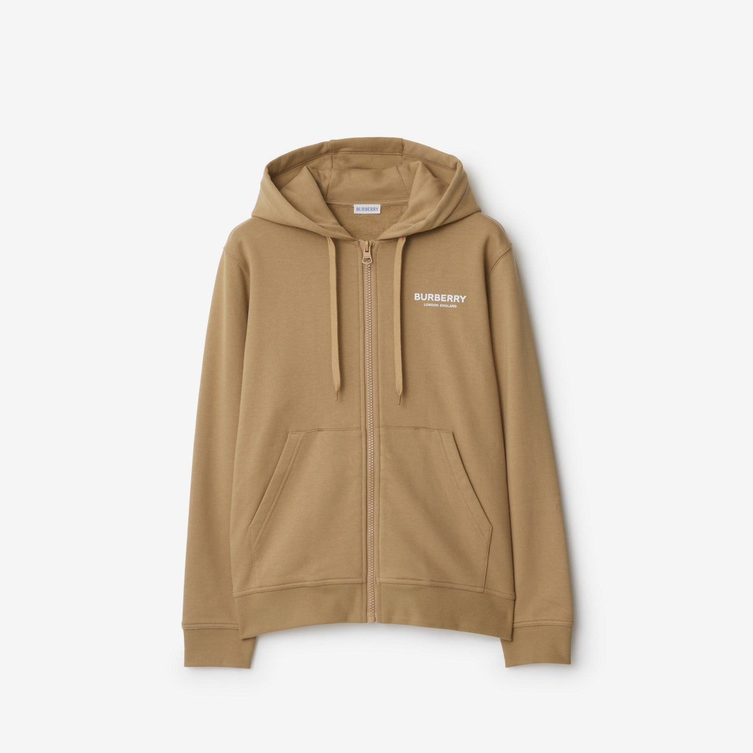 Cotton Zip Hoodie - Archive beige