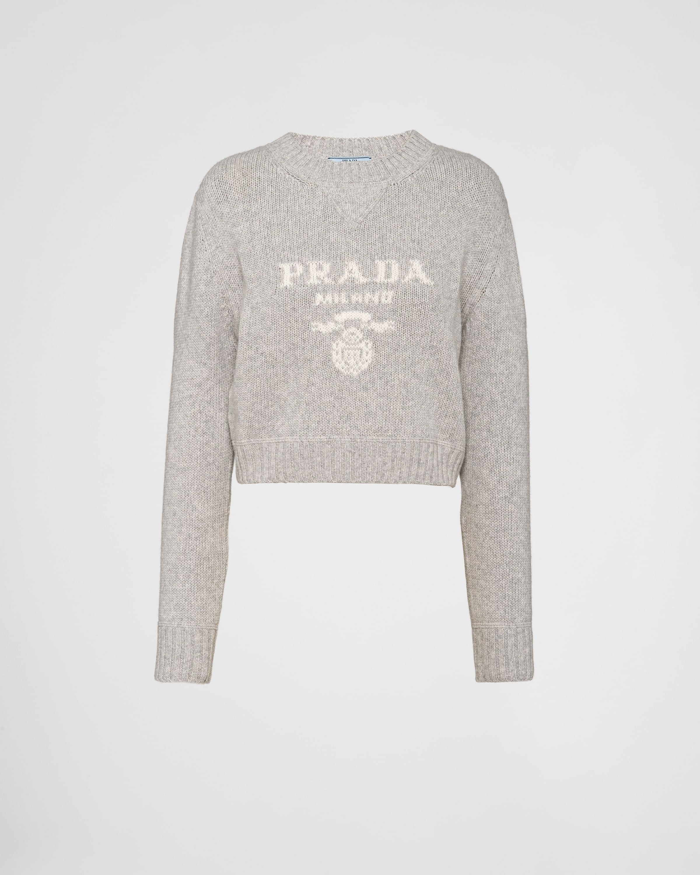 Wool and cashmere crew-neck sweater Marble Gray
