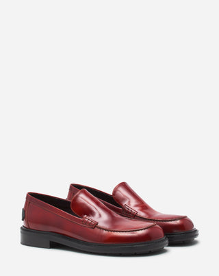 SPINTO LOAFERS IN SMOOTH LEATHER - DARK BROWN/BLACK