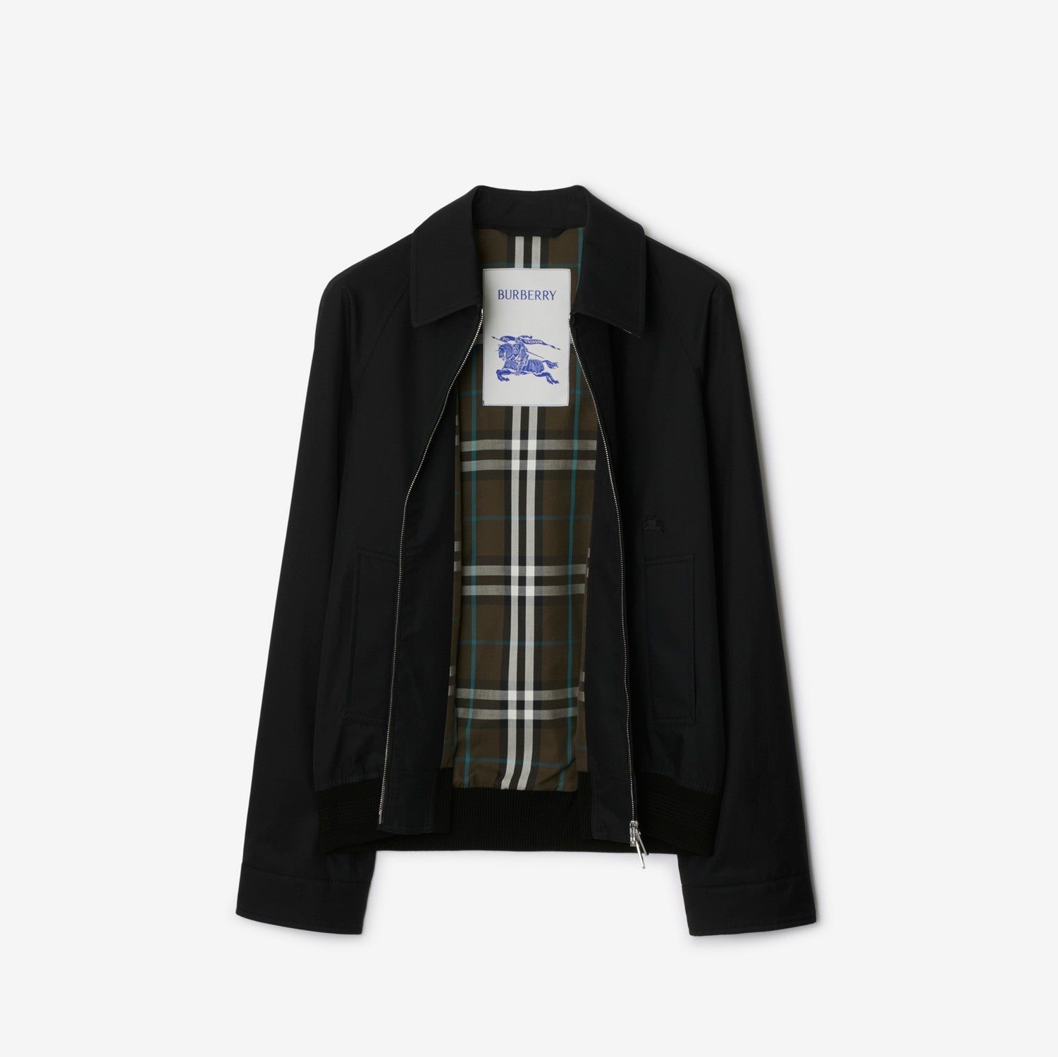 Gabardine Harrington Jacket - Black