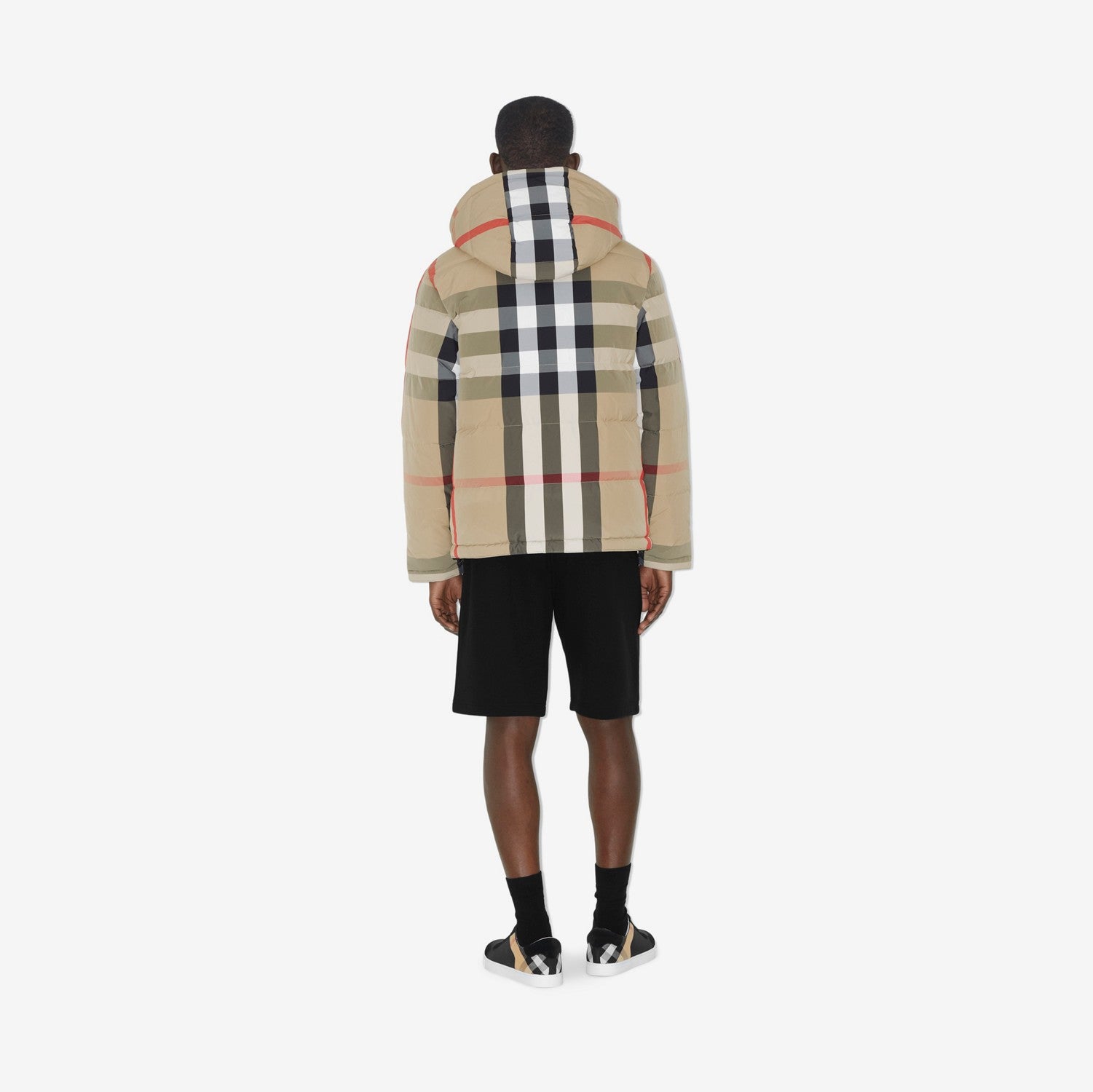 Reversible Check Puffer Jacket - Archive beige/black