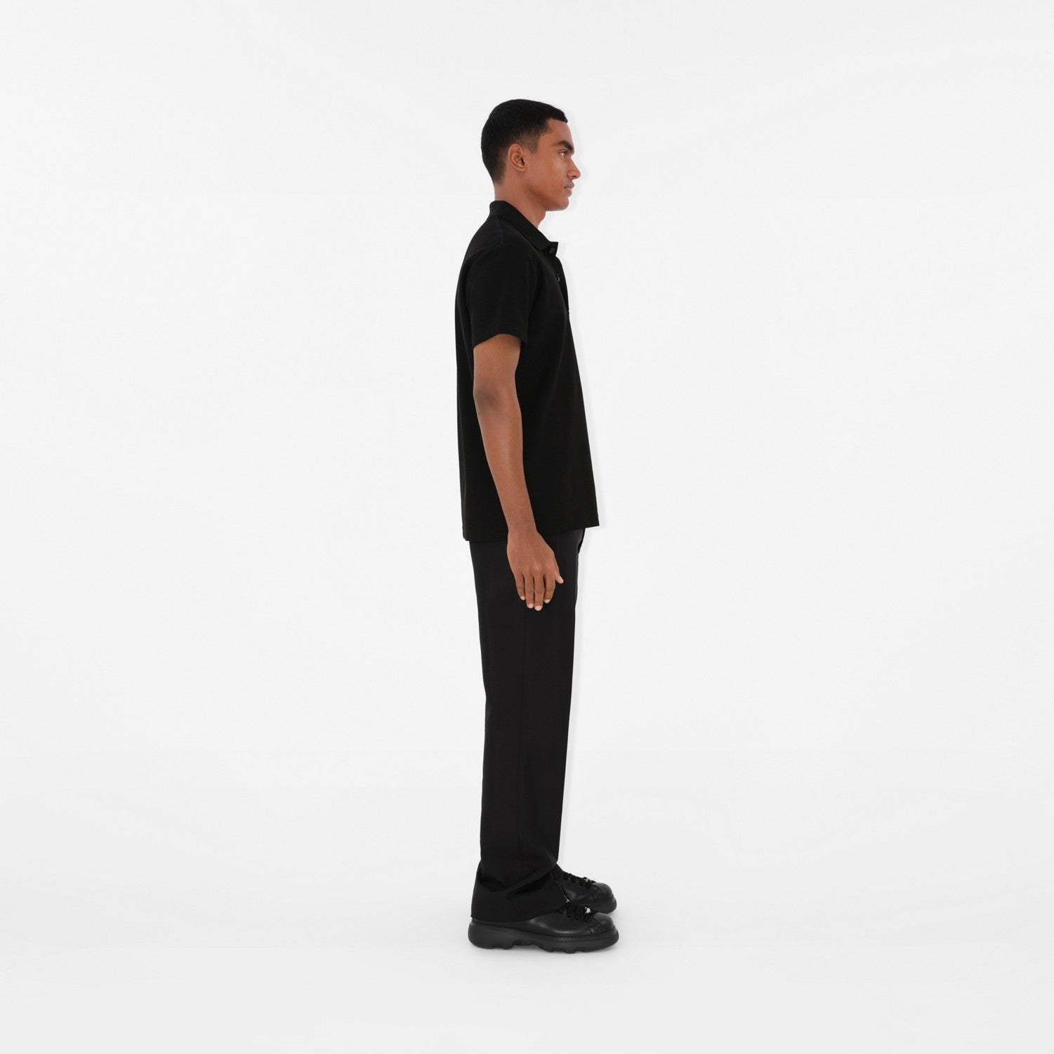 Cotton Polo Shirt - Black