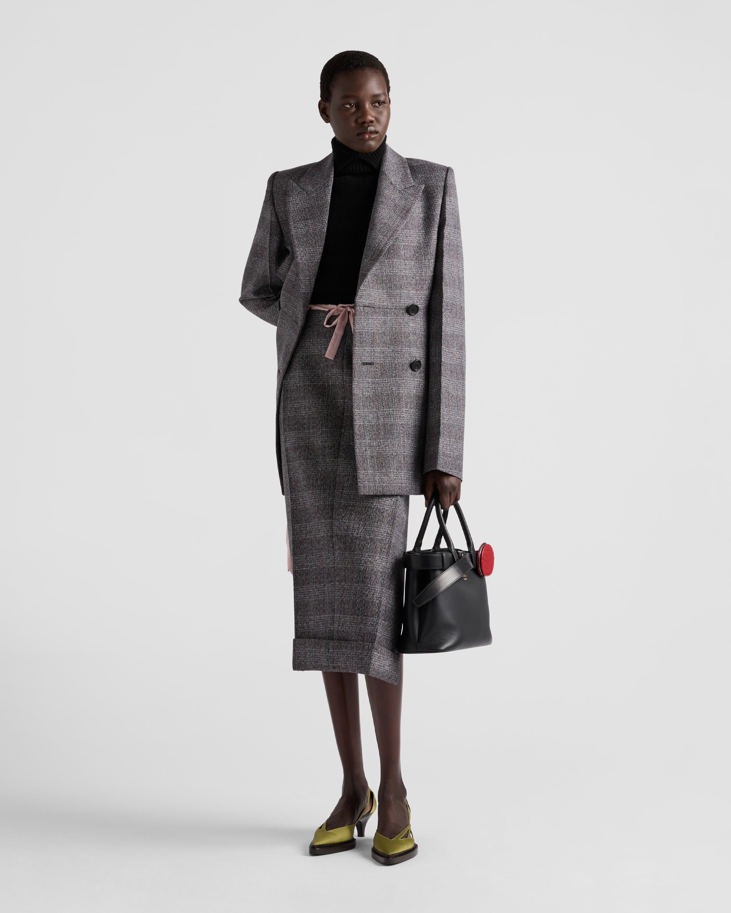 Cashmere turtleneck vest Black