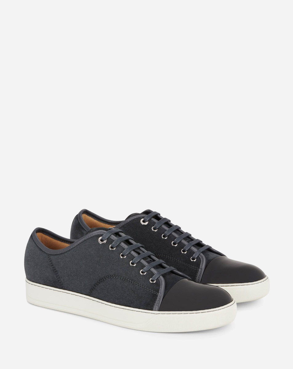 DBB1 SUEDE AND PATENT LEATHER SNEAKERS - GREY