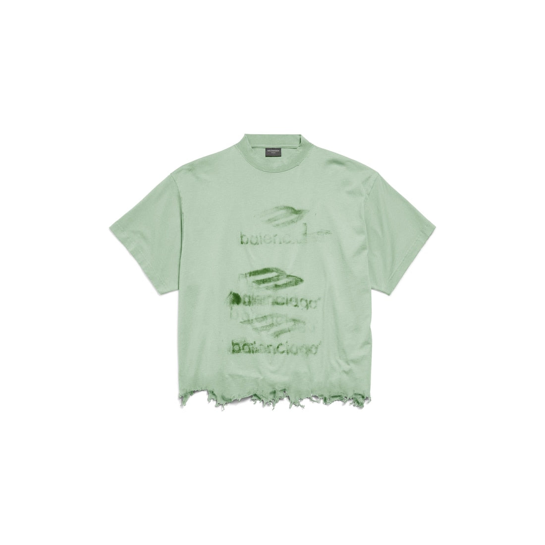 Diy Imprint Cropped T-shirt in Sage Green