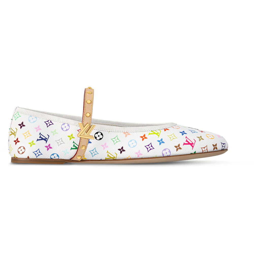 Louis Vuitton Romy Flat Ballerina Takashi Murakami White (Women's)