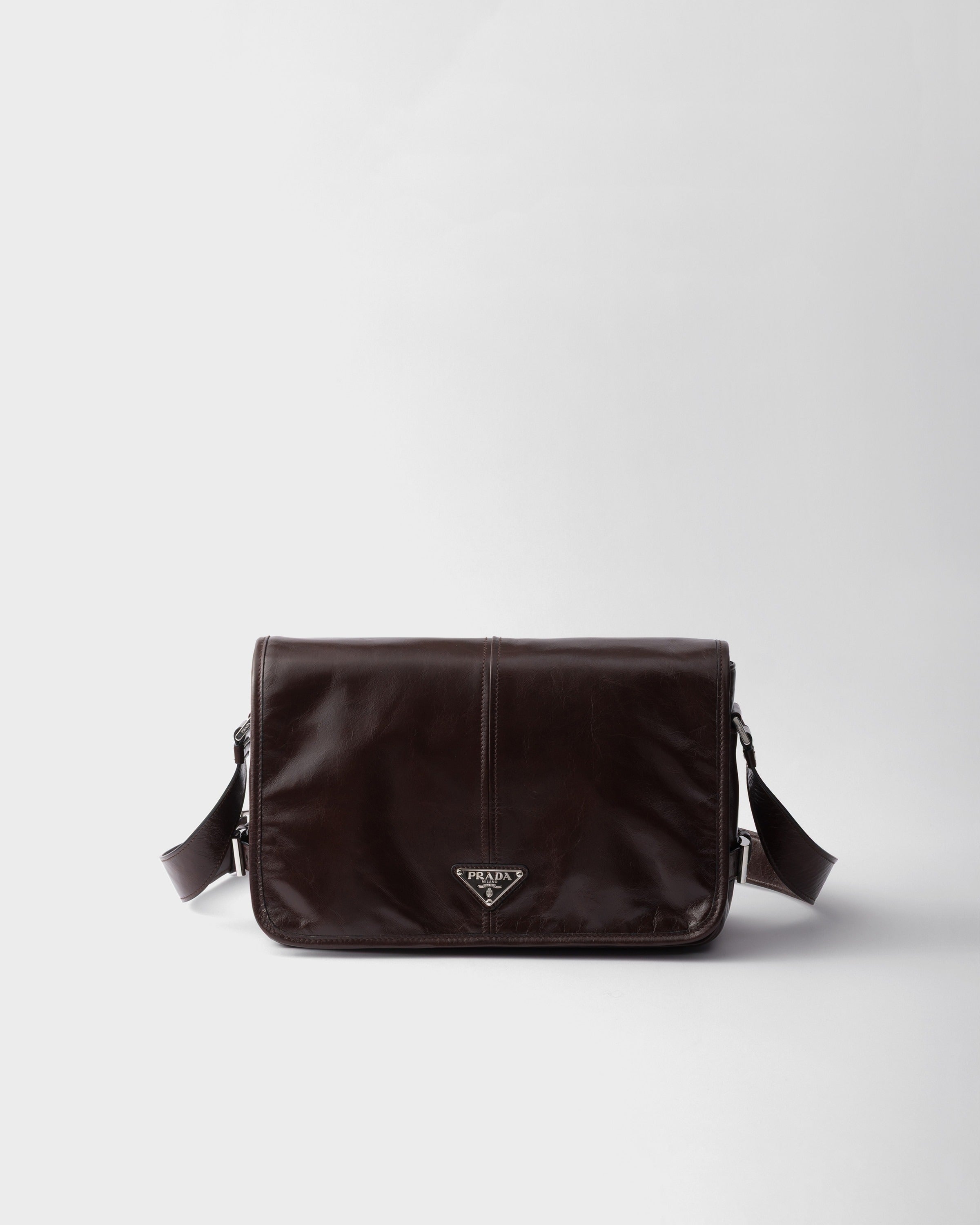 Leather shoulder bag Dark Brown