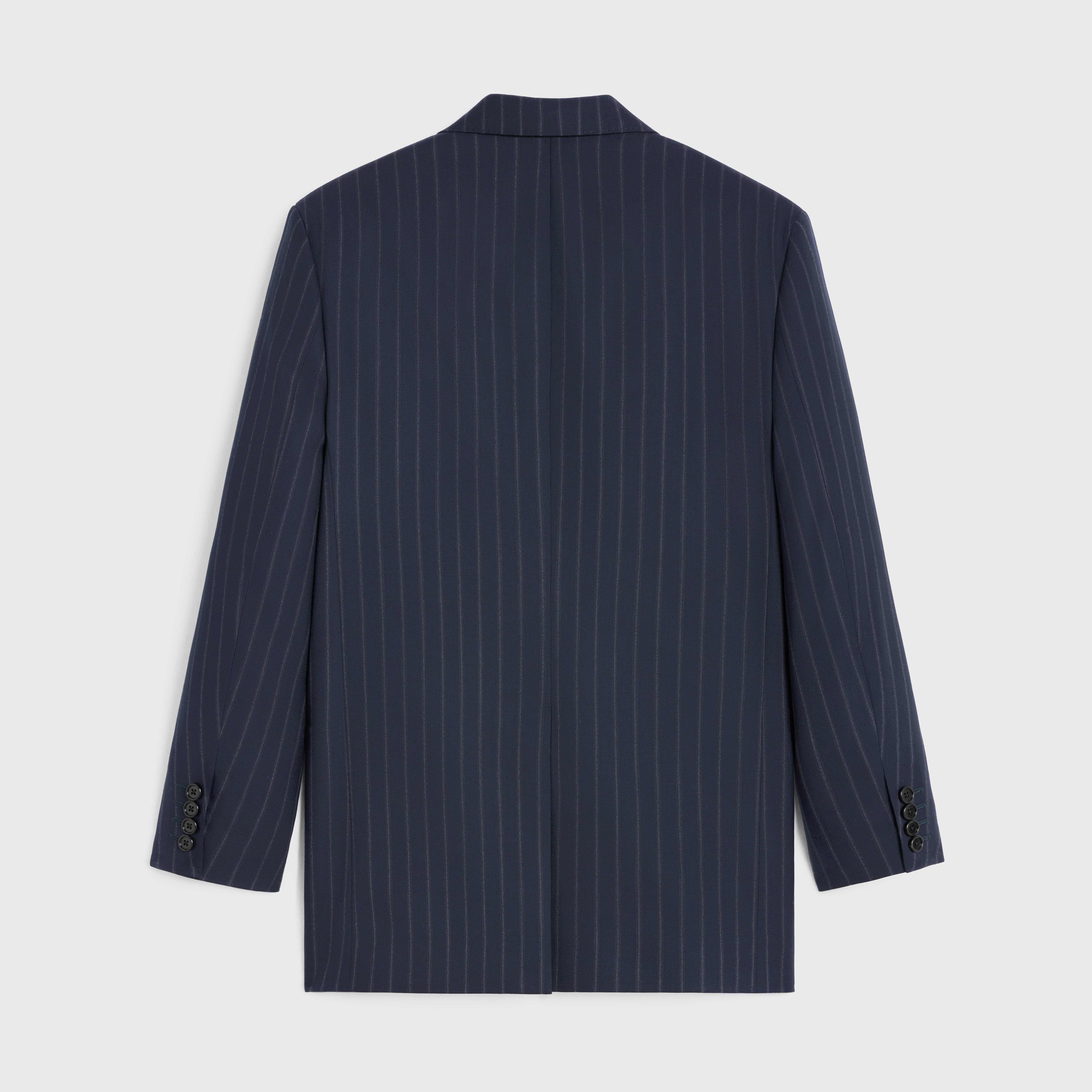 BNF BLAZER IN STRIPED WOOL - NAVY/CRAIE