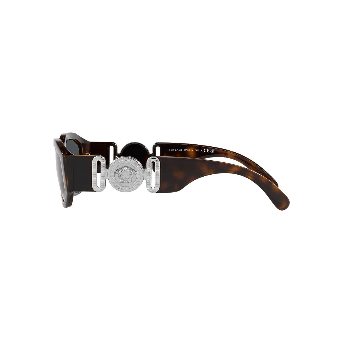 VERSACE VE4361 Biggie Havana - Men Luxury Sunglasses, Dark Grey Lens