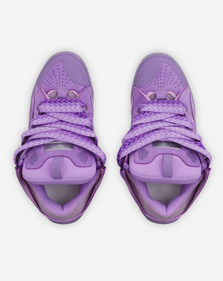 LEATHER CURB SNEAKERS - LILAC