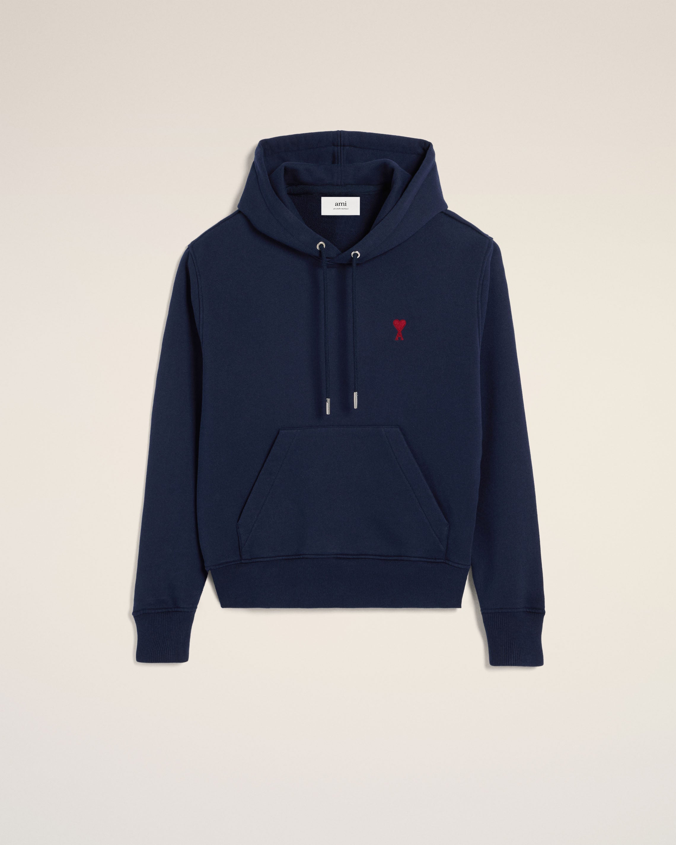 NAVY COTTON AMI DE COEUR HOODIE NIGHT BLUE