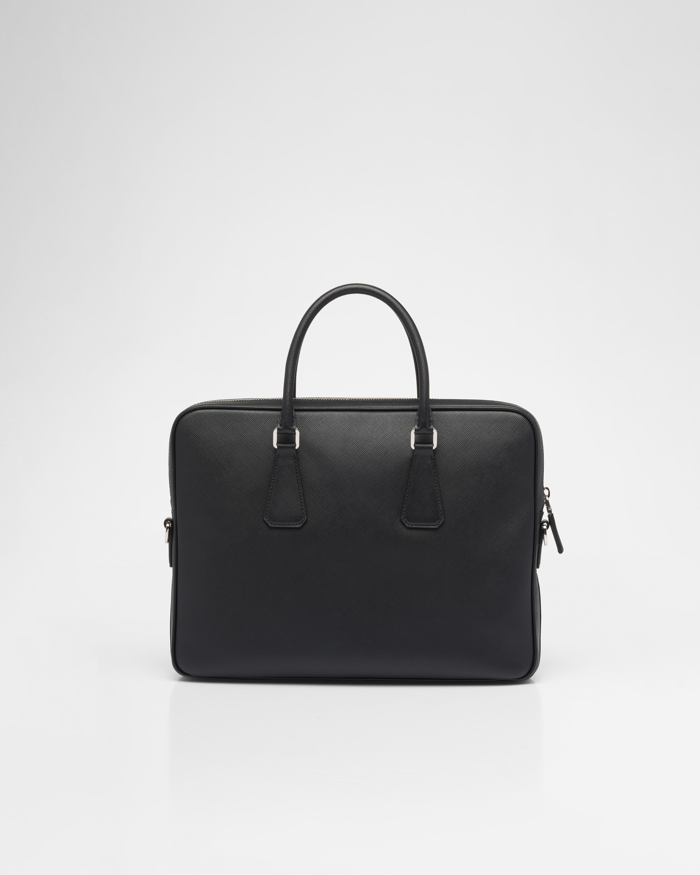 Saffiano Leather Work Bag Black