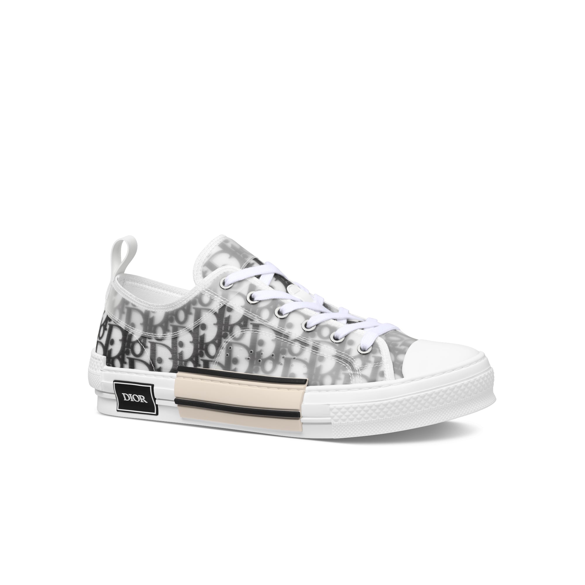 B23 Low-Top Sneaker - White and Black Dior Oblique Canvas