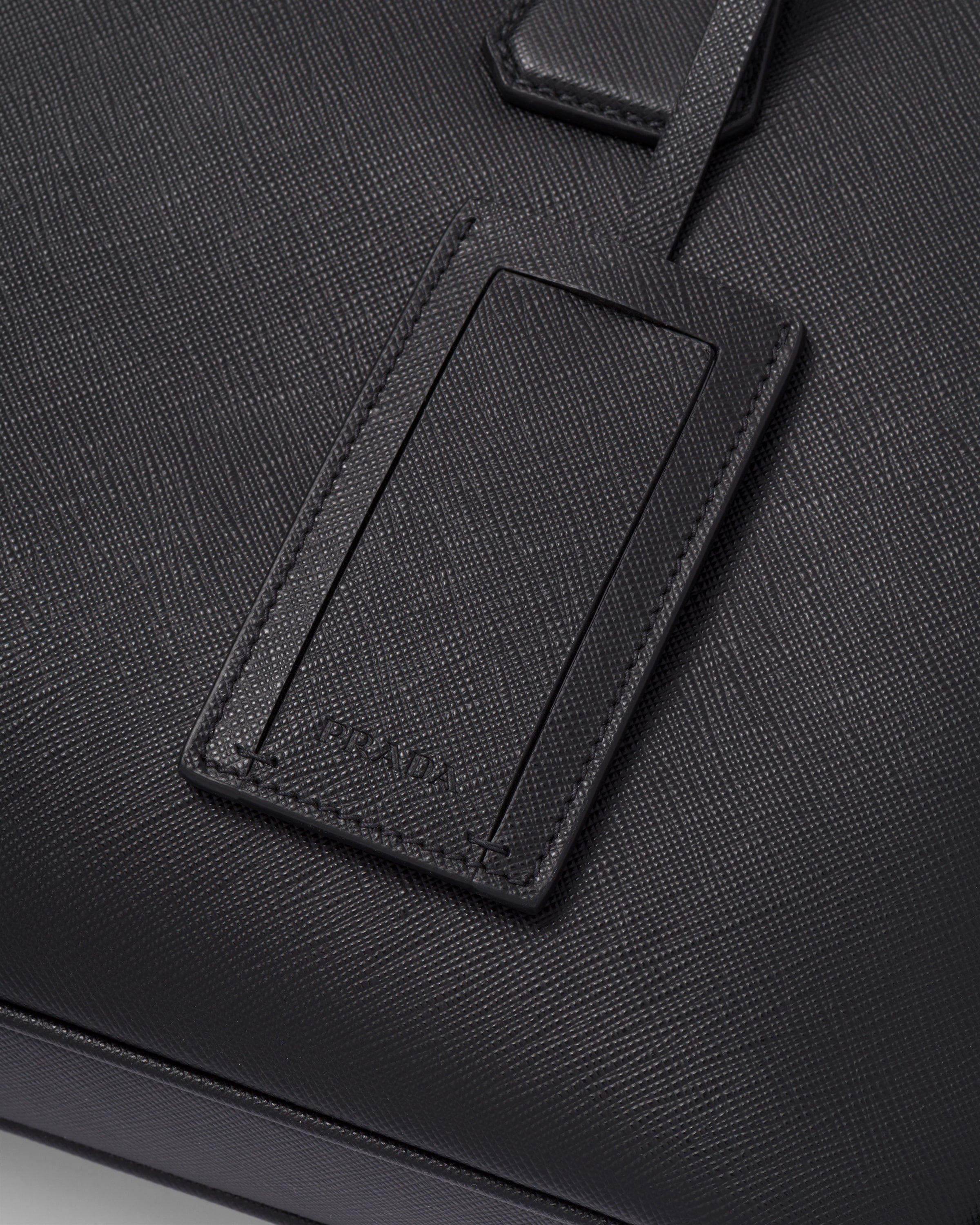 Saffiano Leather Work Bag Black