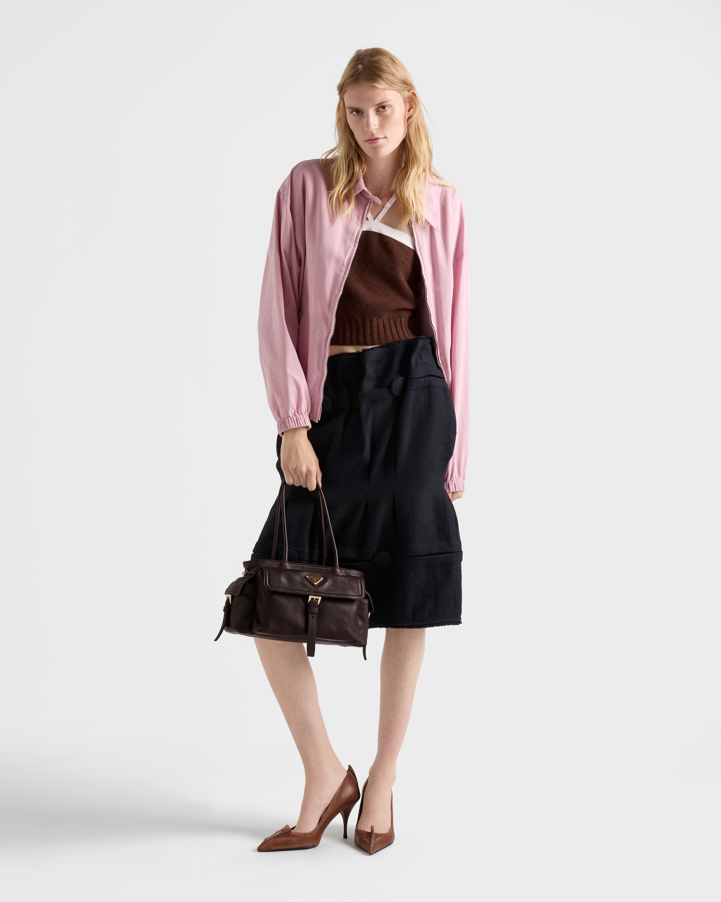 Medium Prada Explore nappa leather tote bag Sienna