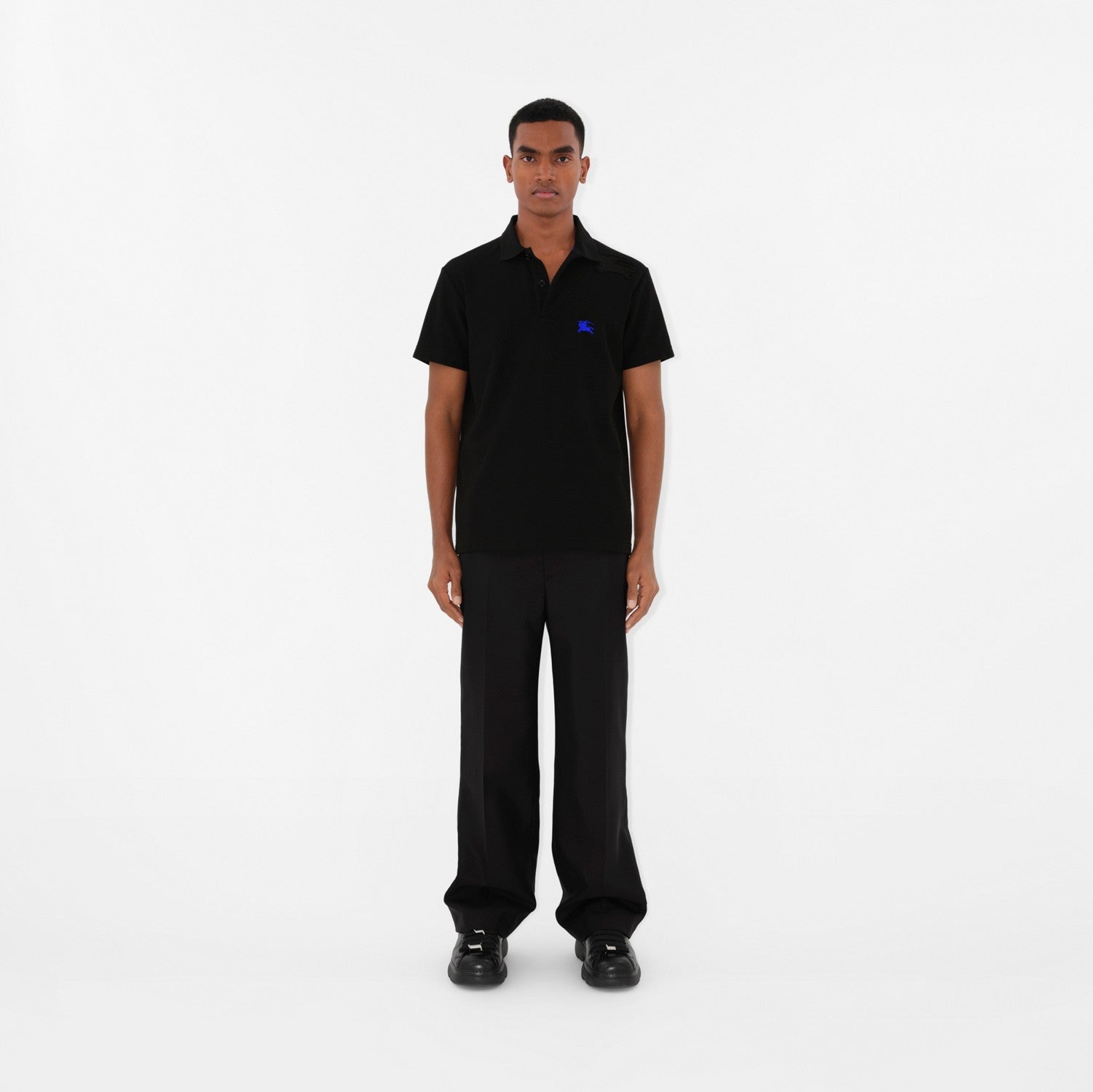 Cotton Polo Shirt - Black