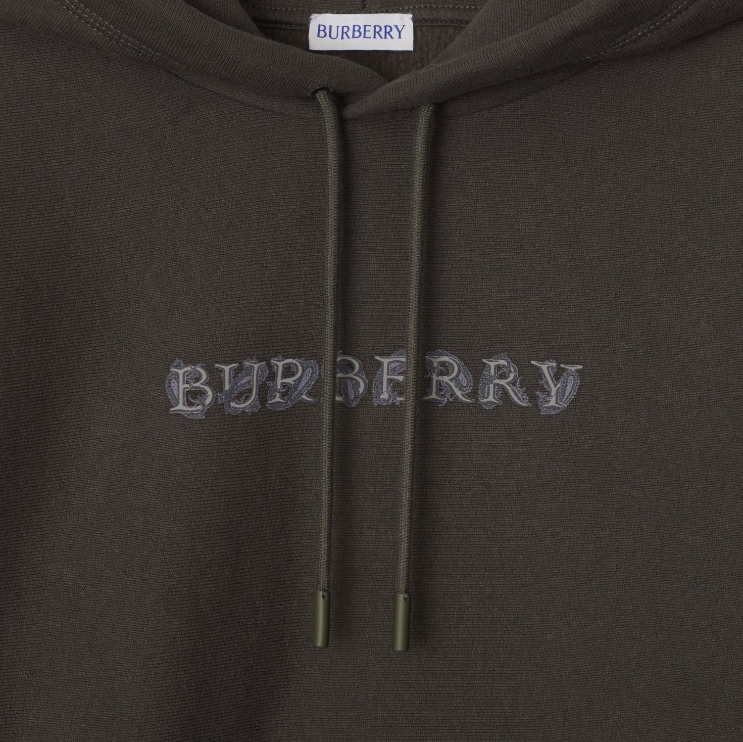 Paisley Logo Cotton Hoodie - Shadow