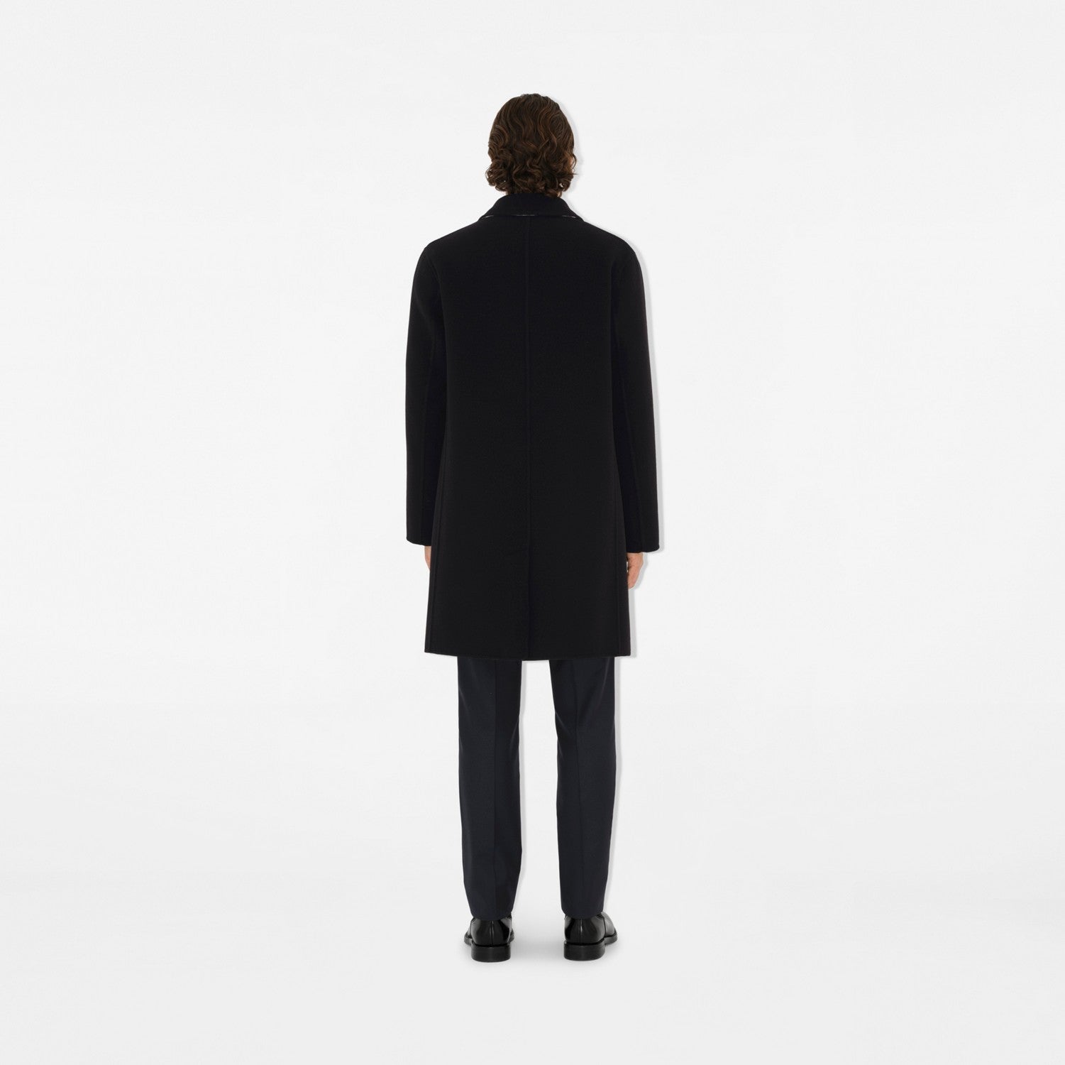 Mid-length Wool Car Coat - Black/snug