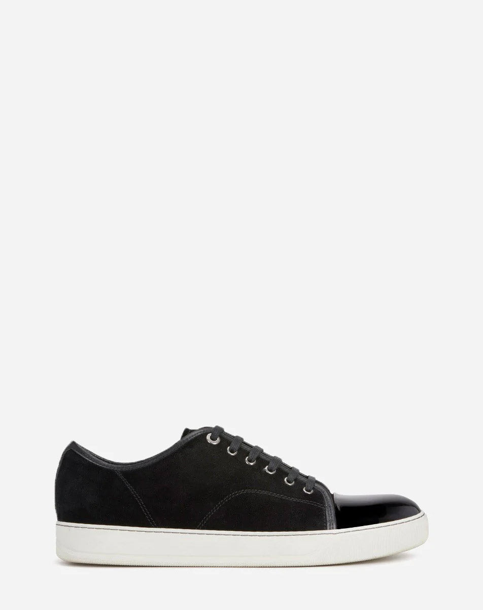 DBB1 SUEDE AND PATENT LEATHER SNEAKERS - BLACK