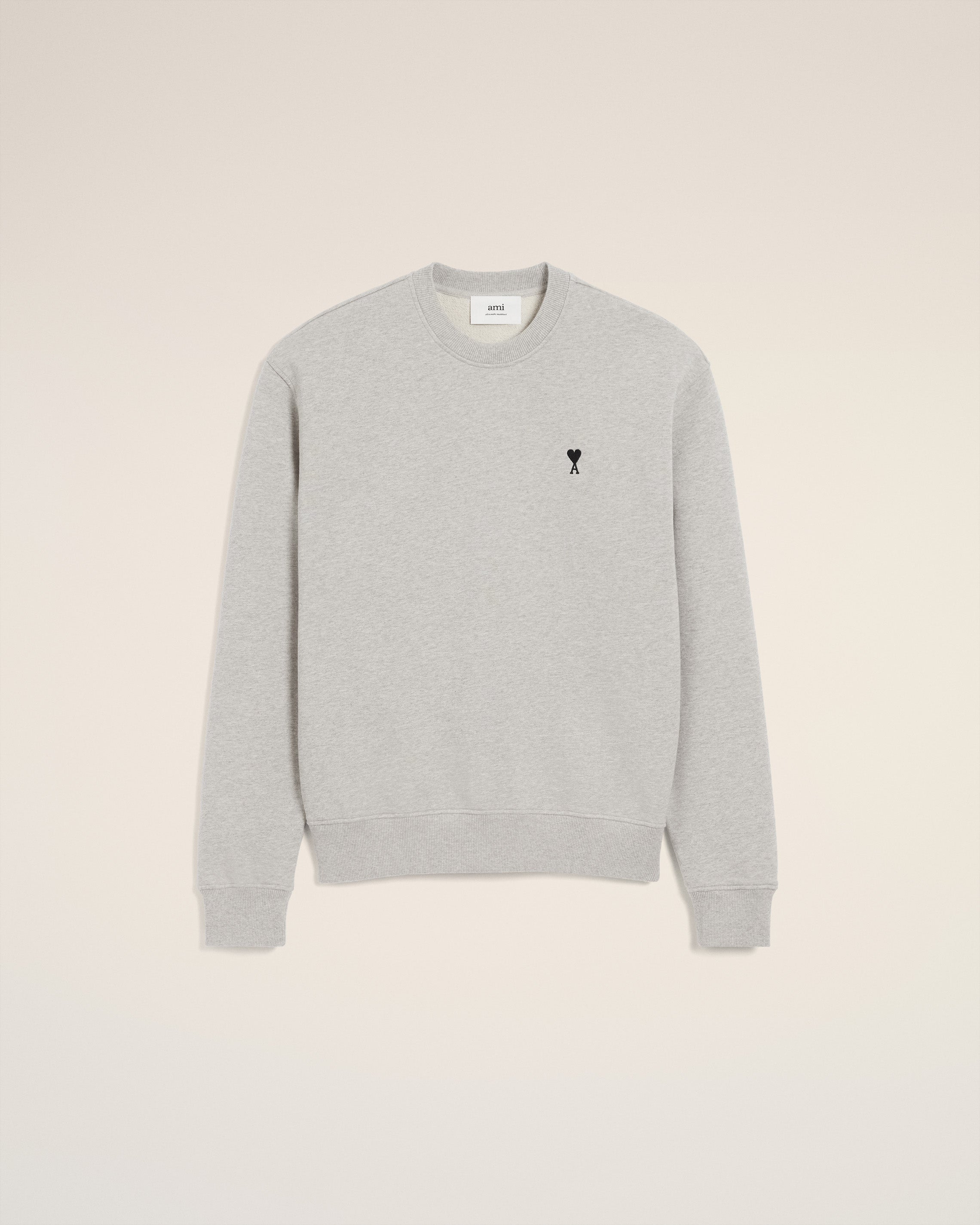 Grey Cotton Ami De Coeur Sweatshirt HEATHER ASH GREY
