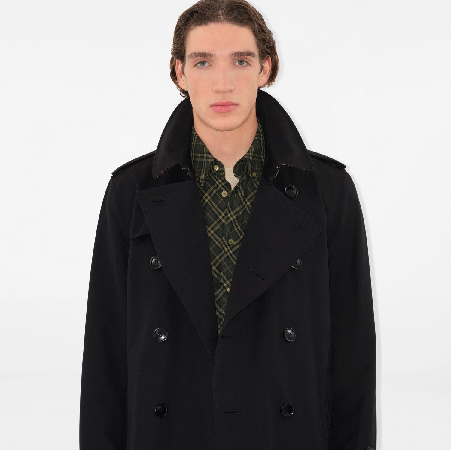 Short Kensington Heritage Trench Coat - Black