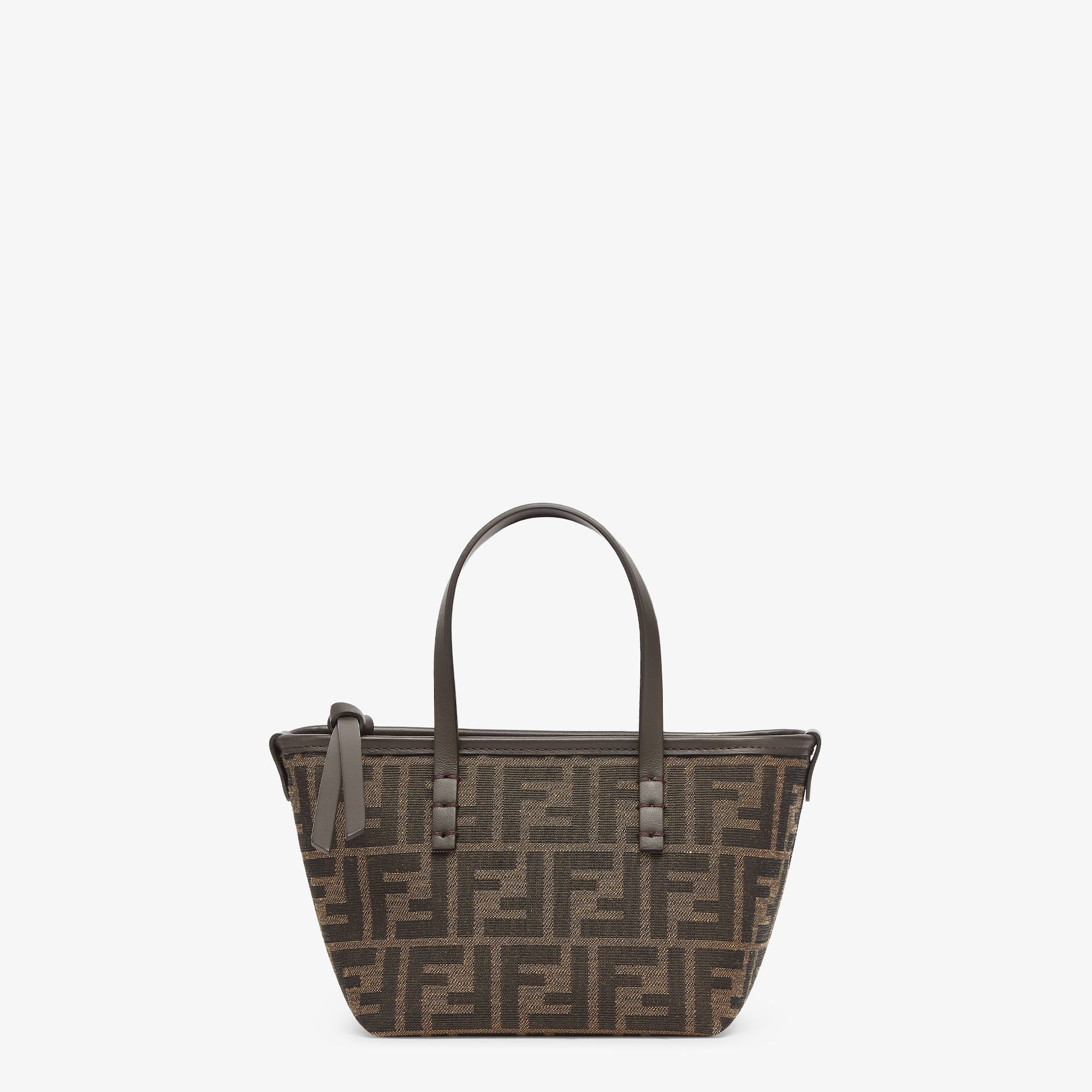 Mini Roll Brown FF jacquard mini bag