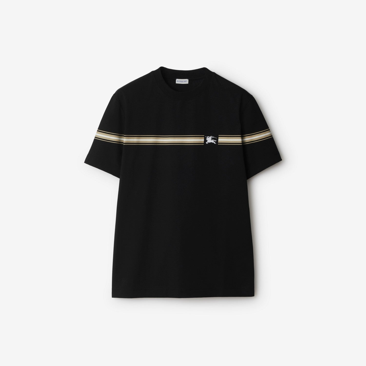 Striped Cotton T-shirt - Black