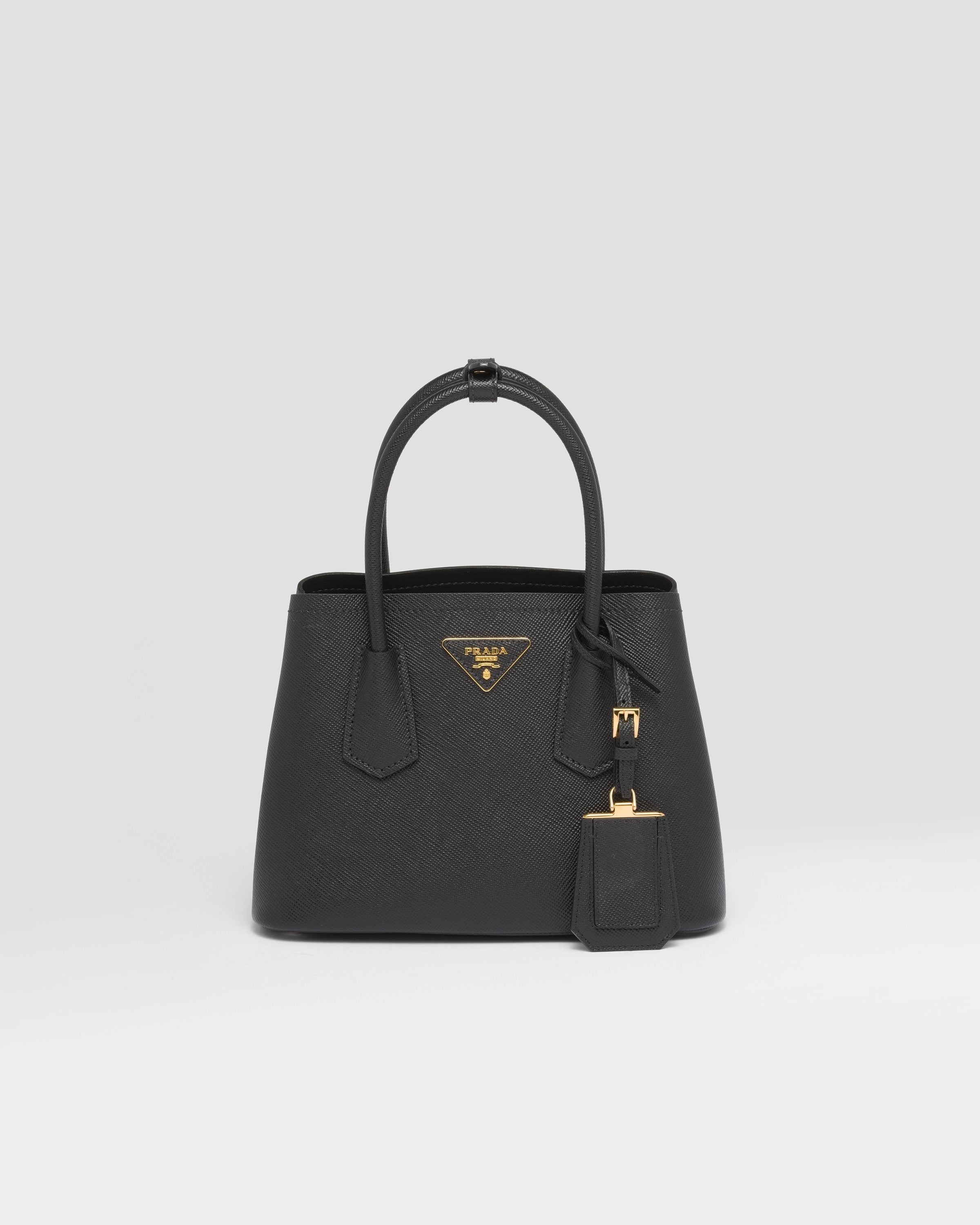 Small Prada Double Saffiano leather bag Black