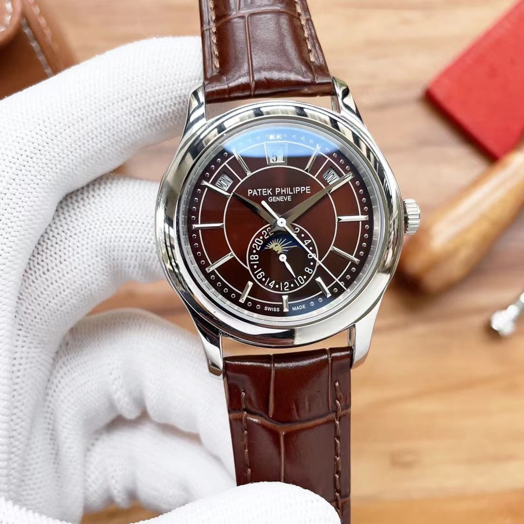 Patek Philippe Complications 40mm Brown Dial Silver