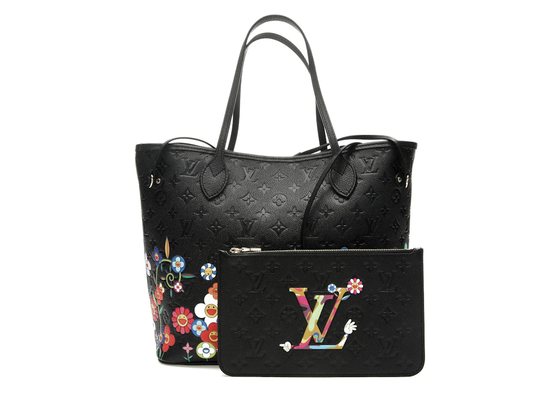 Louis Vuitton x Takashi Murakami Neverfull MM Black