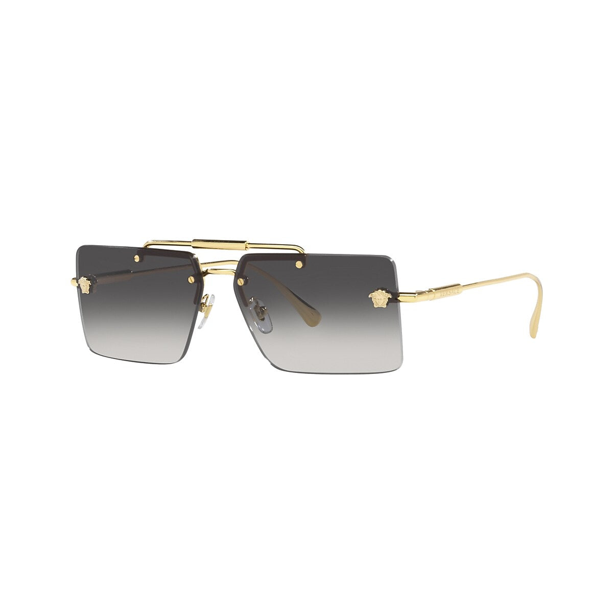 VERSACE VE2245 Gold - Women Luxury Sunglasses, Grey Gradient Lens