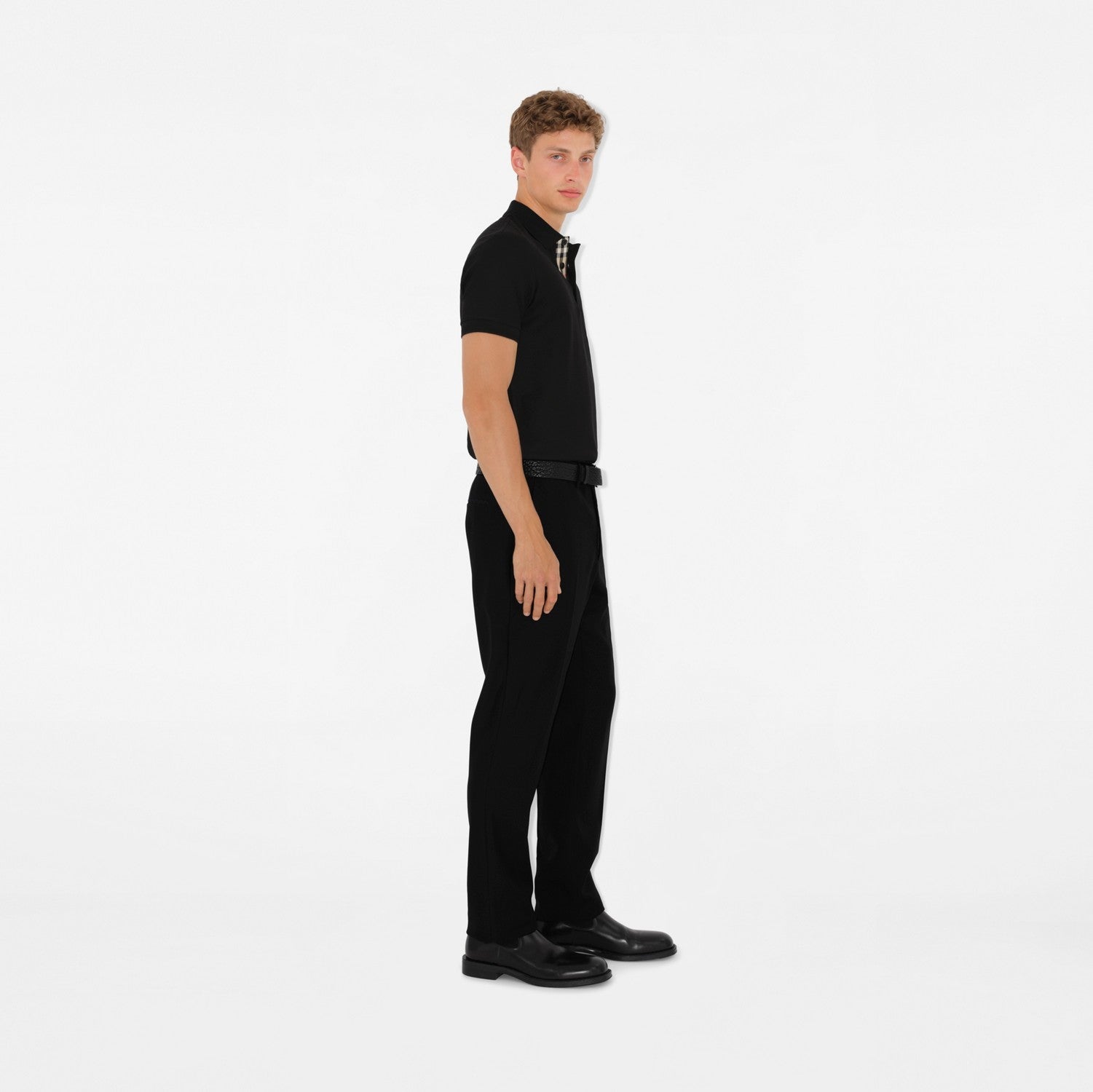 Cotton Polo Shirt - Black