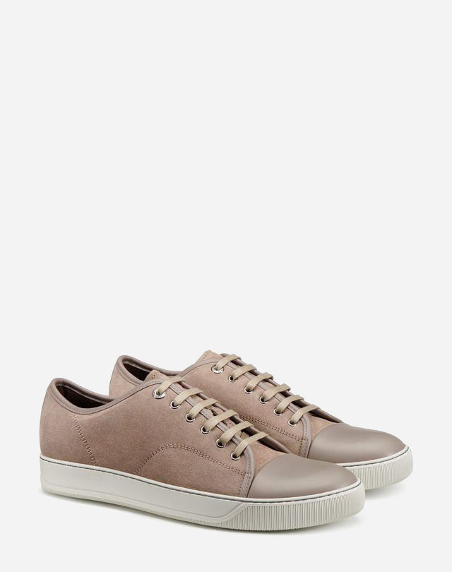 DBB1 SUEDE AND LEATHER SNEAKERS - BEIGE