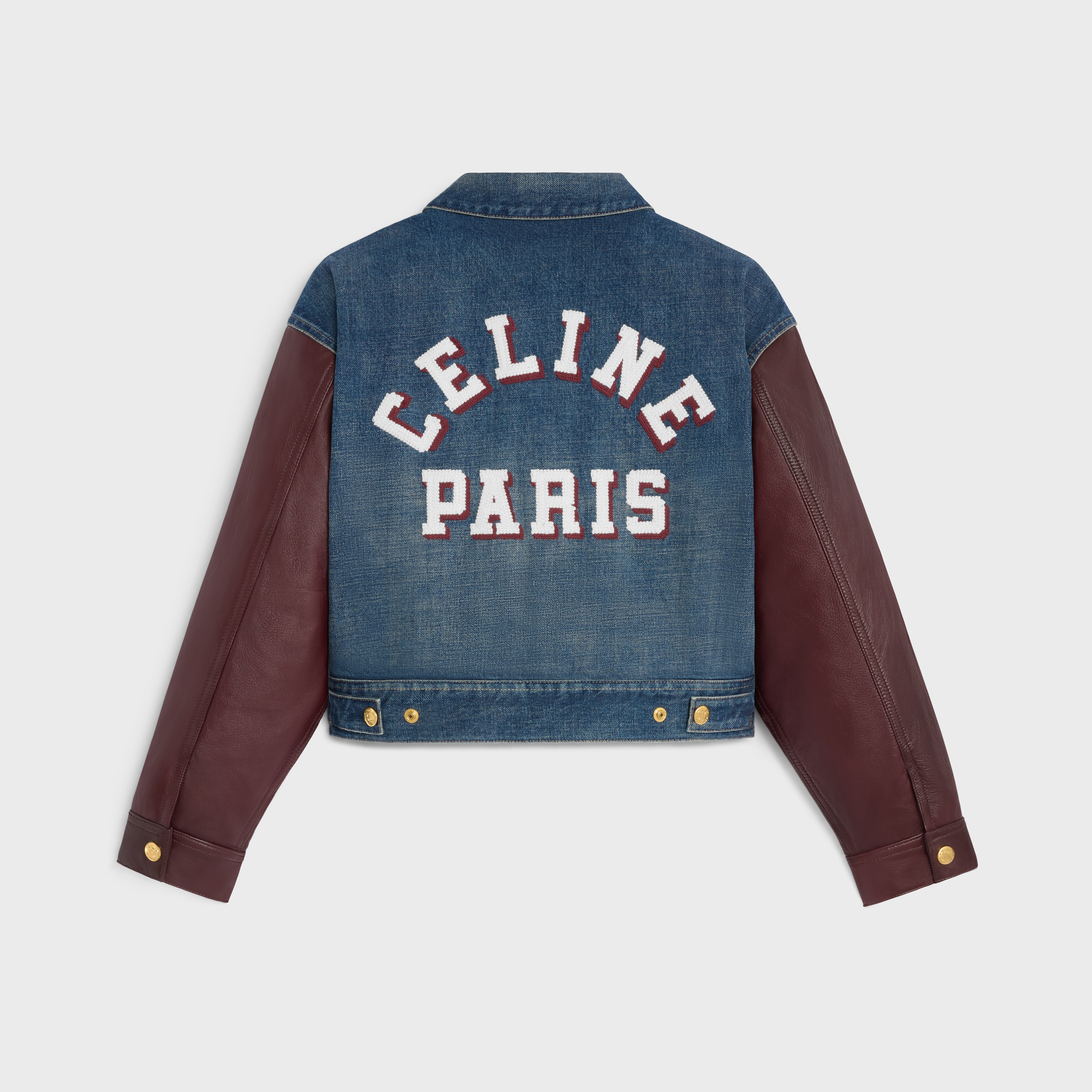 CELINE PARIS JACKET IN DARK UNION WASH DENIM - DARK UNION WASH