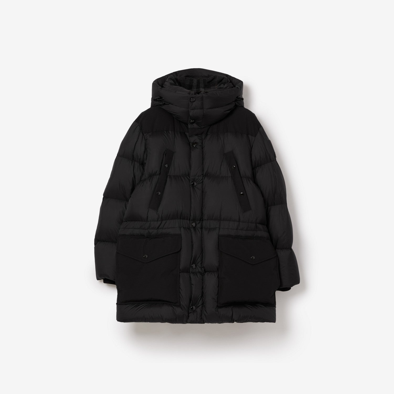 Nylon Puffer Coat - Black