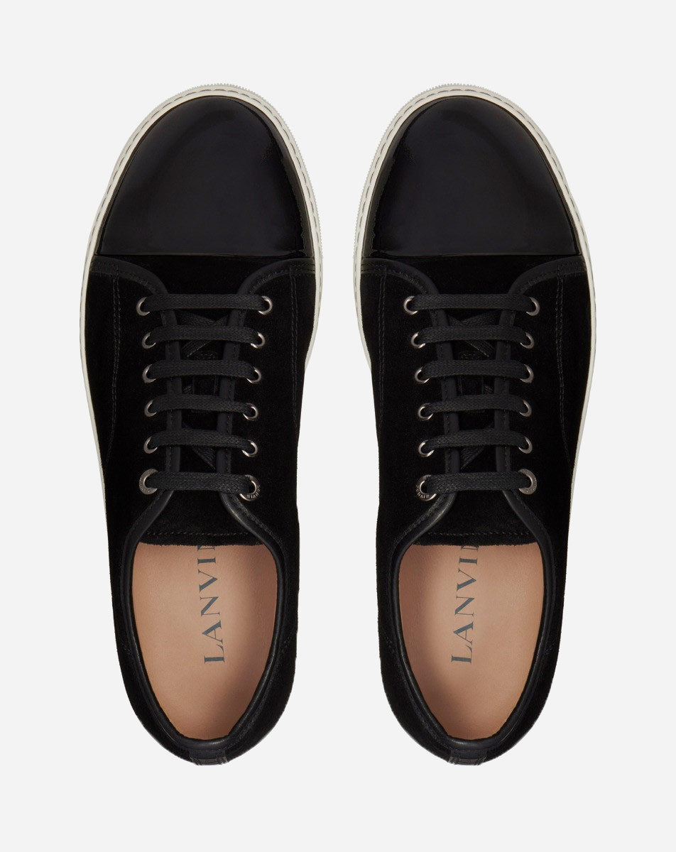 DBB1 SUEDE AND PATENT LEATHER SNEAKERS - BLACK