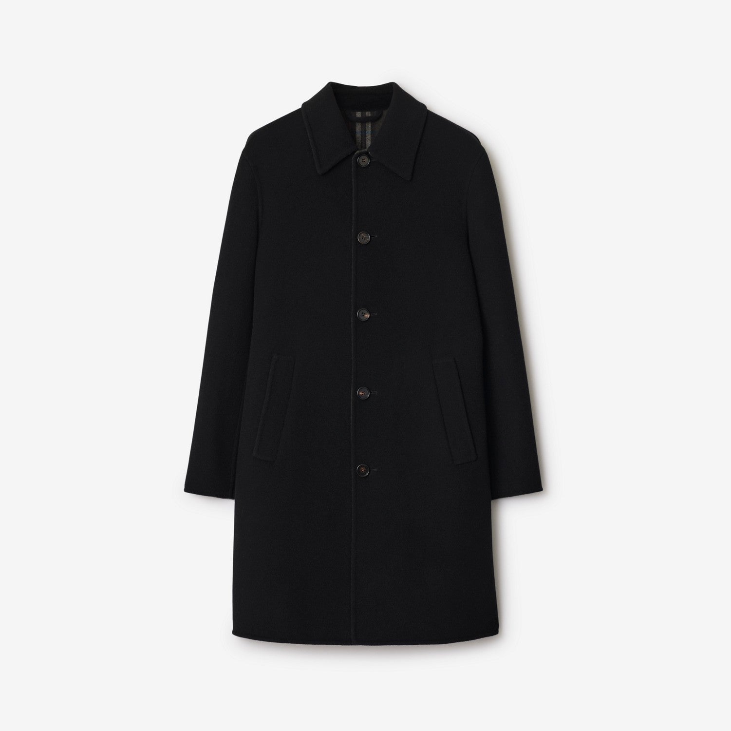 Mid-length Wool Car Coat - Black/snug